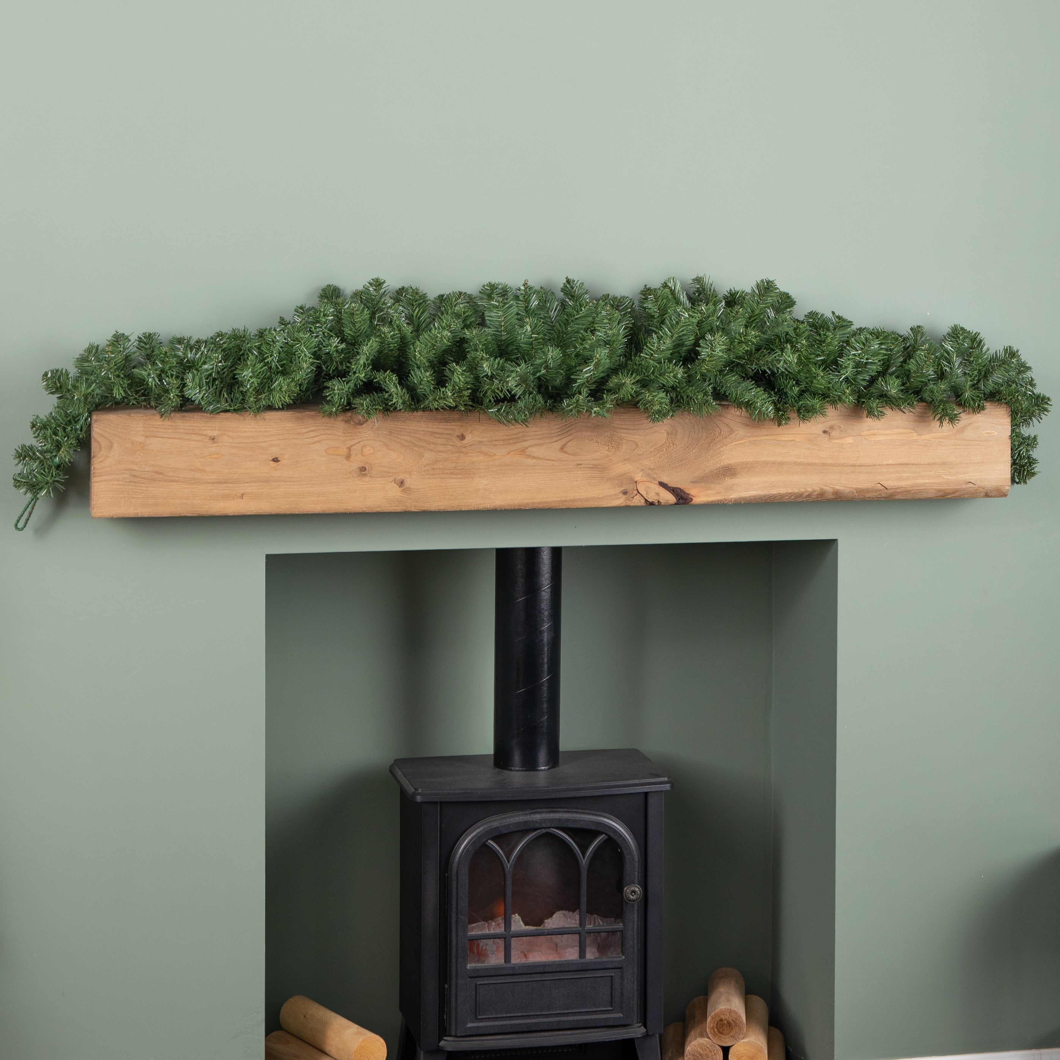 1.8m Plain Green Imperial Pine Christmas Garland Swag Decoration