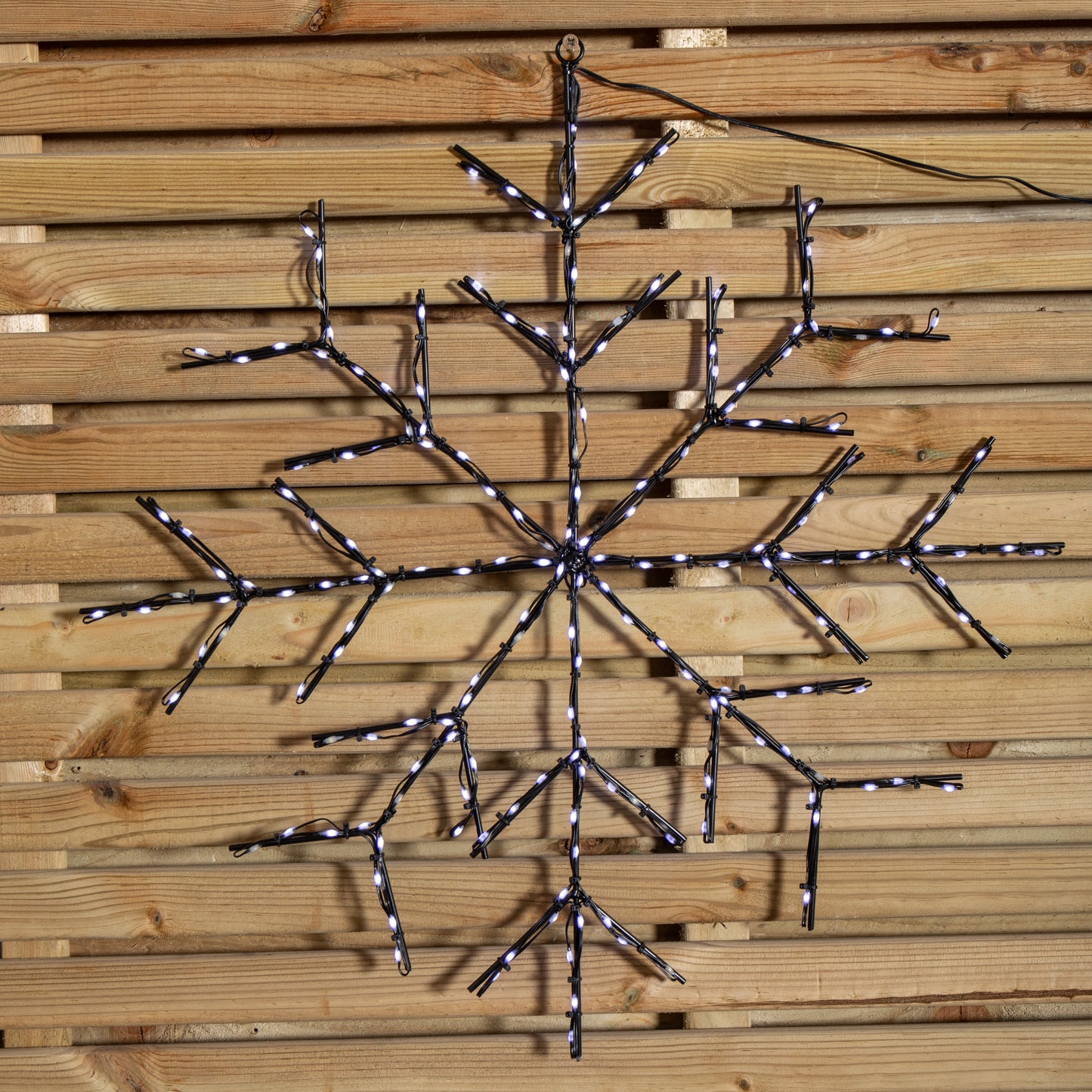 61cm Light up Twinkling Christmas Snowflake with 196 White LEDs