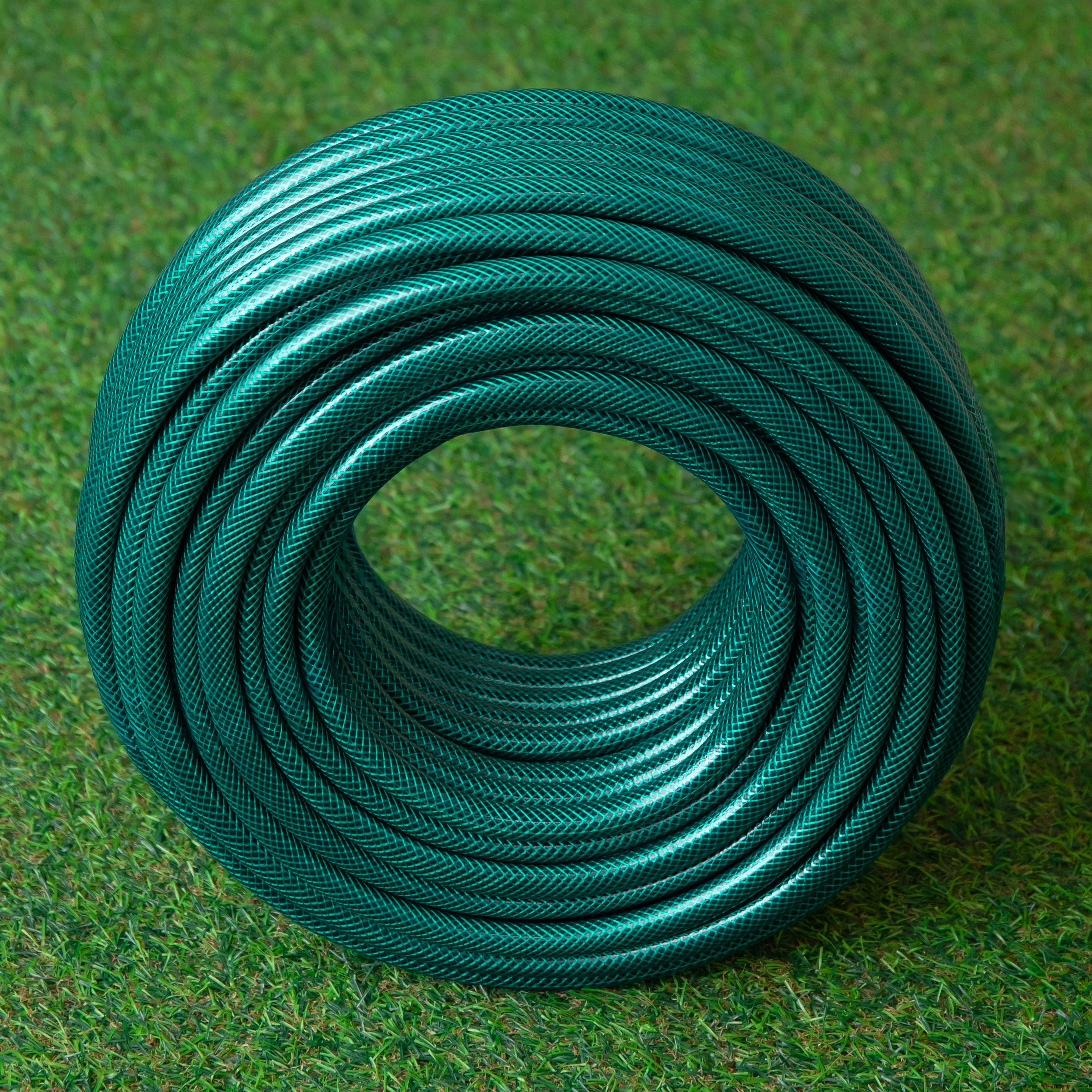 50m Reinforced Garden Hose Pipe in Green