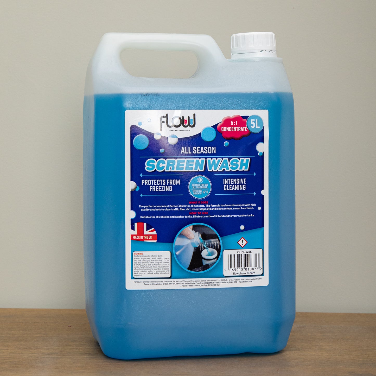 5 Litre All Season Streak Free Screen Wash Concentrate for All Vehicles
