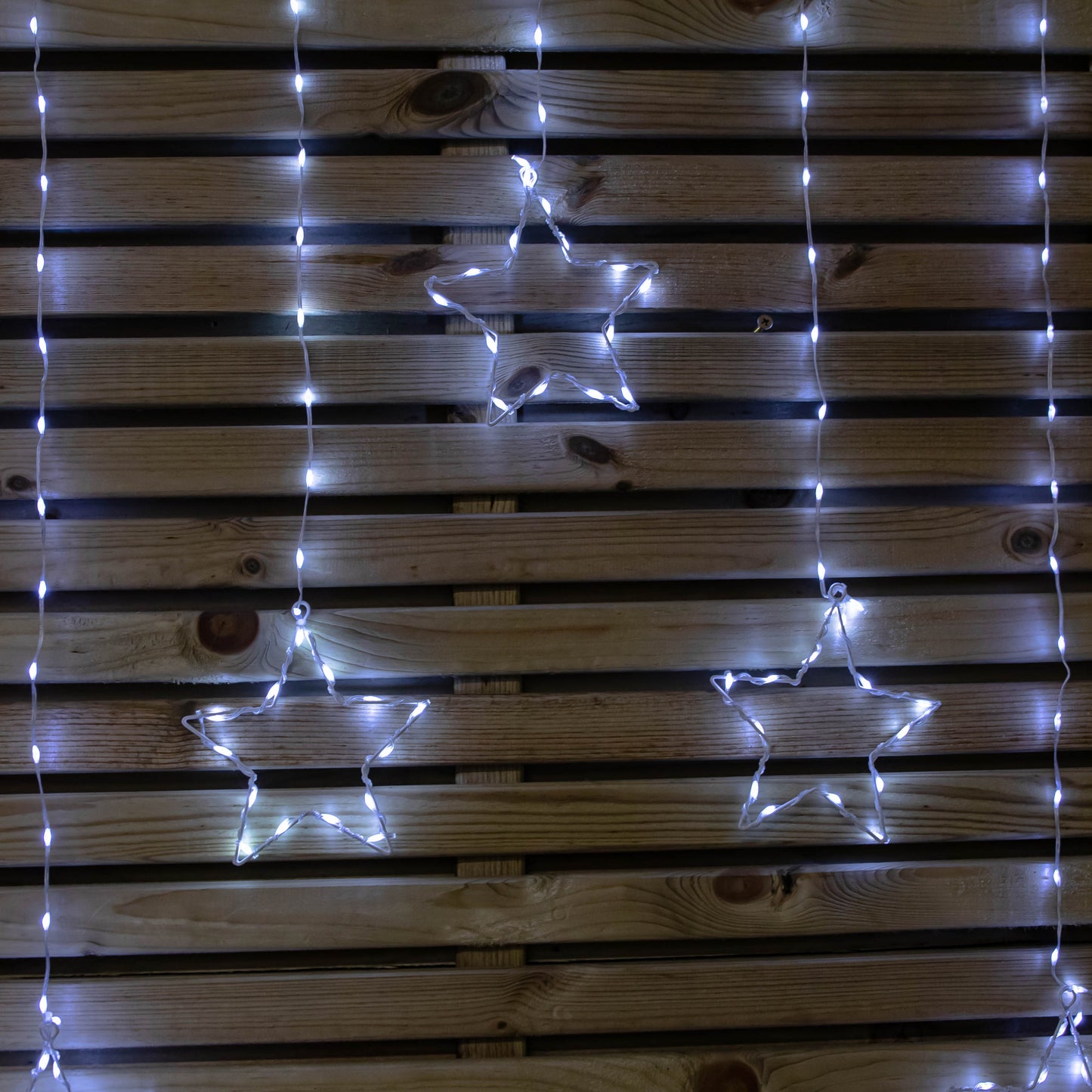 1.2m x 1.2m FlexiBrights Christmas Star Curtain Lights with 258 White LEDs