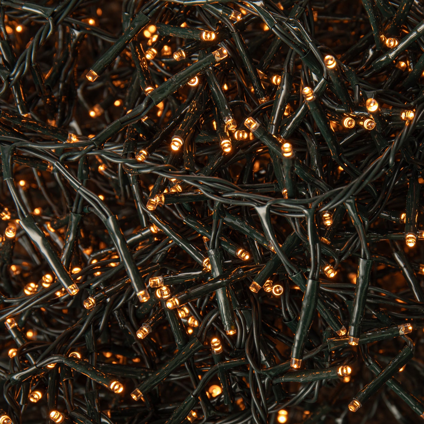 18.5m 1440 LED Christmas Cluster Multi-Action String Lights with Timer in Vintage Gold