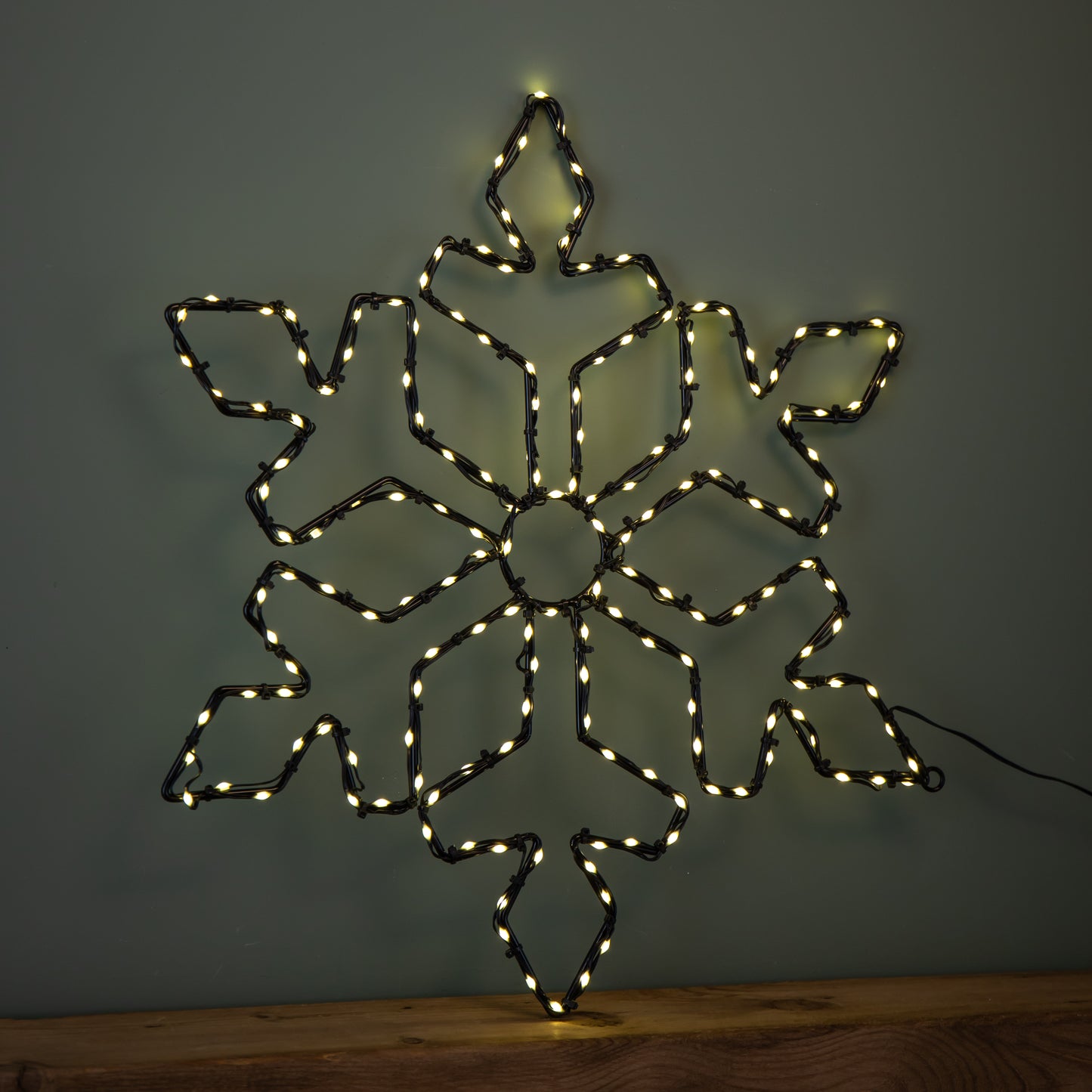 50cm x 44cm Light up FlexiBrights Christmas Snowflake with 165 Warm White LEDs