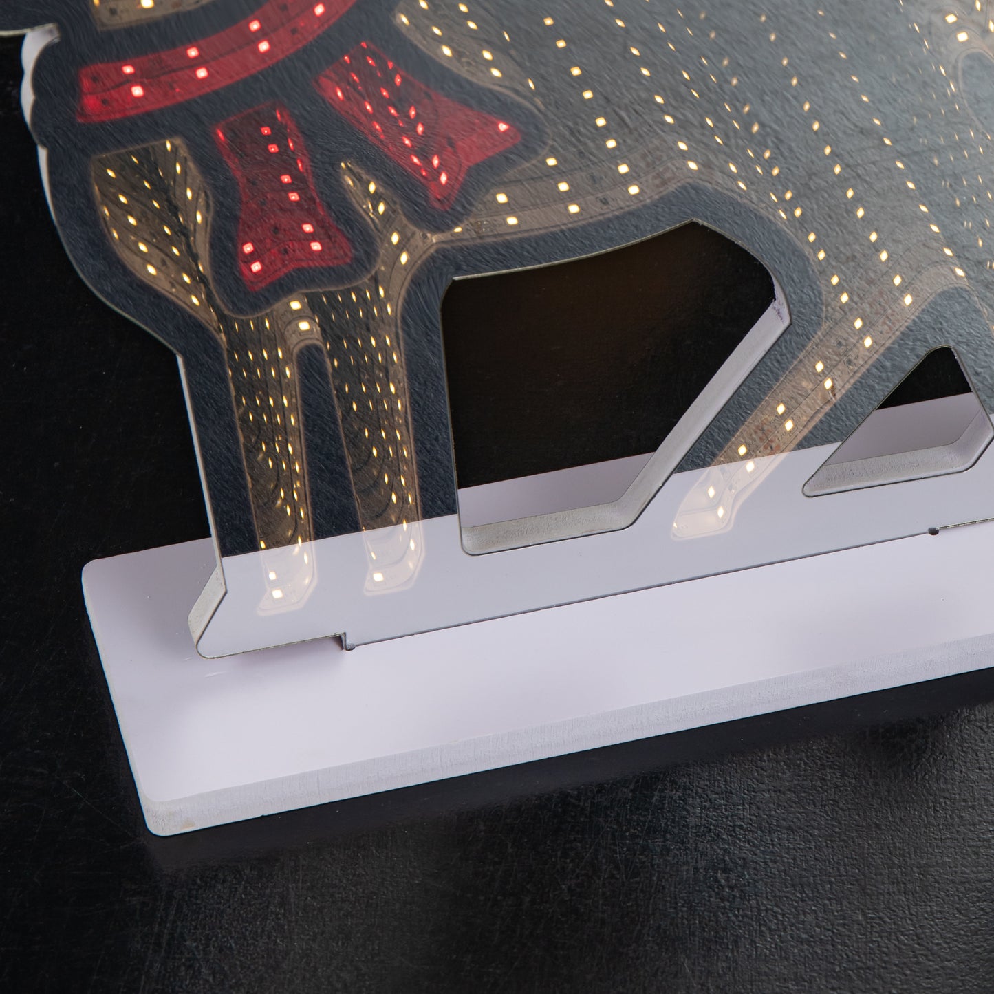 40cm Light up Reindeer Christmas Infinity Light with Red and Warm White LEDs