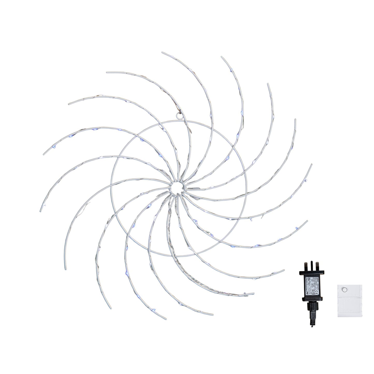 50cm Light up Christmas Catherine Wheel with 96 Blue and White LEDs