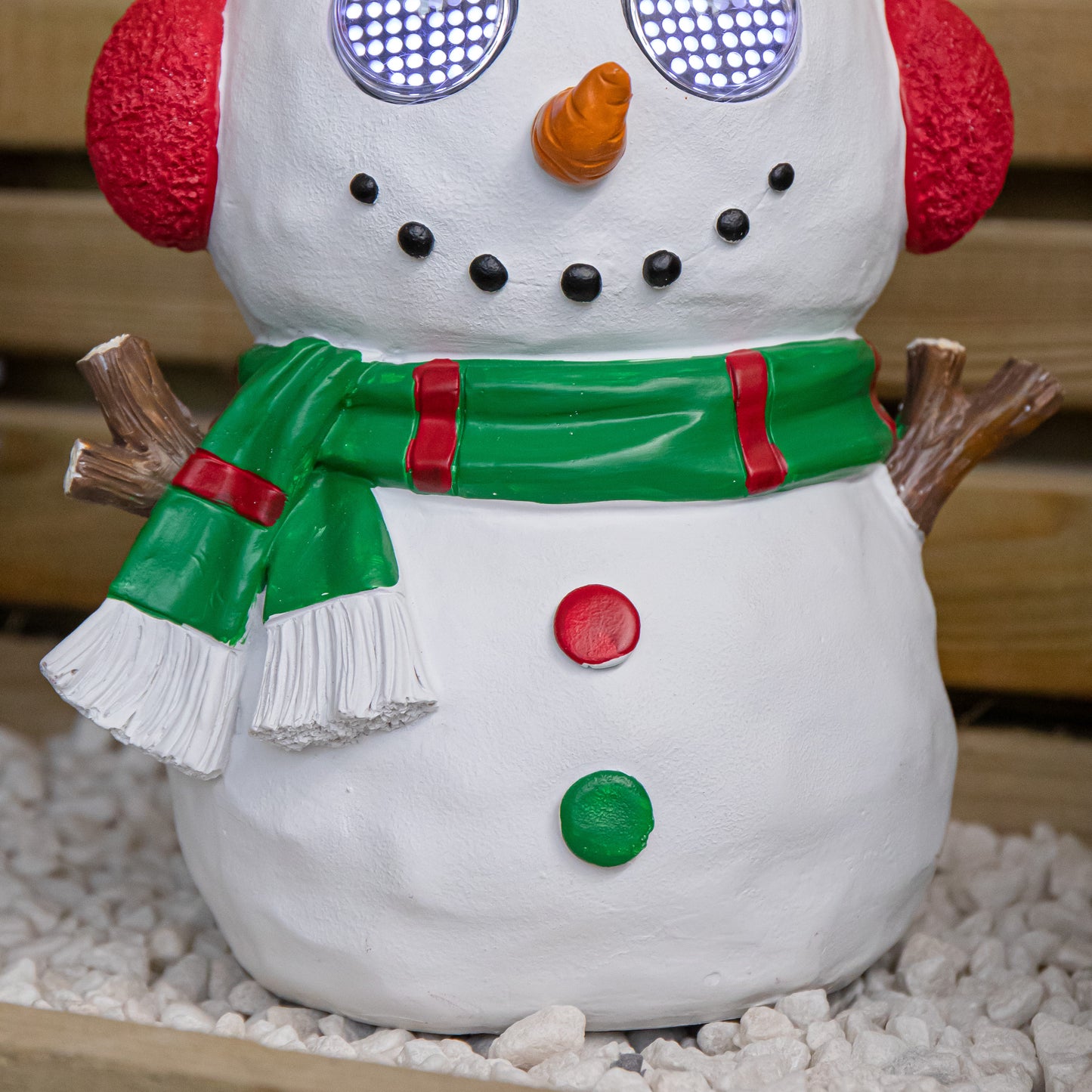 25cm Battery Operated Outdoor Blinkin' Frosty Snowman Christmas with White LEDs & Timer Function