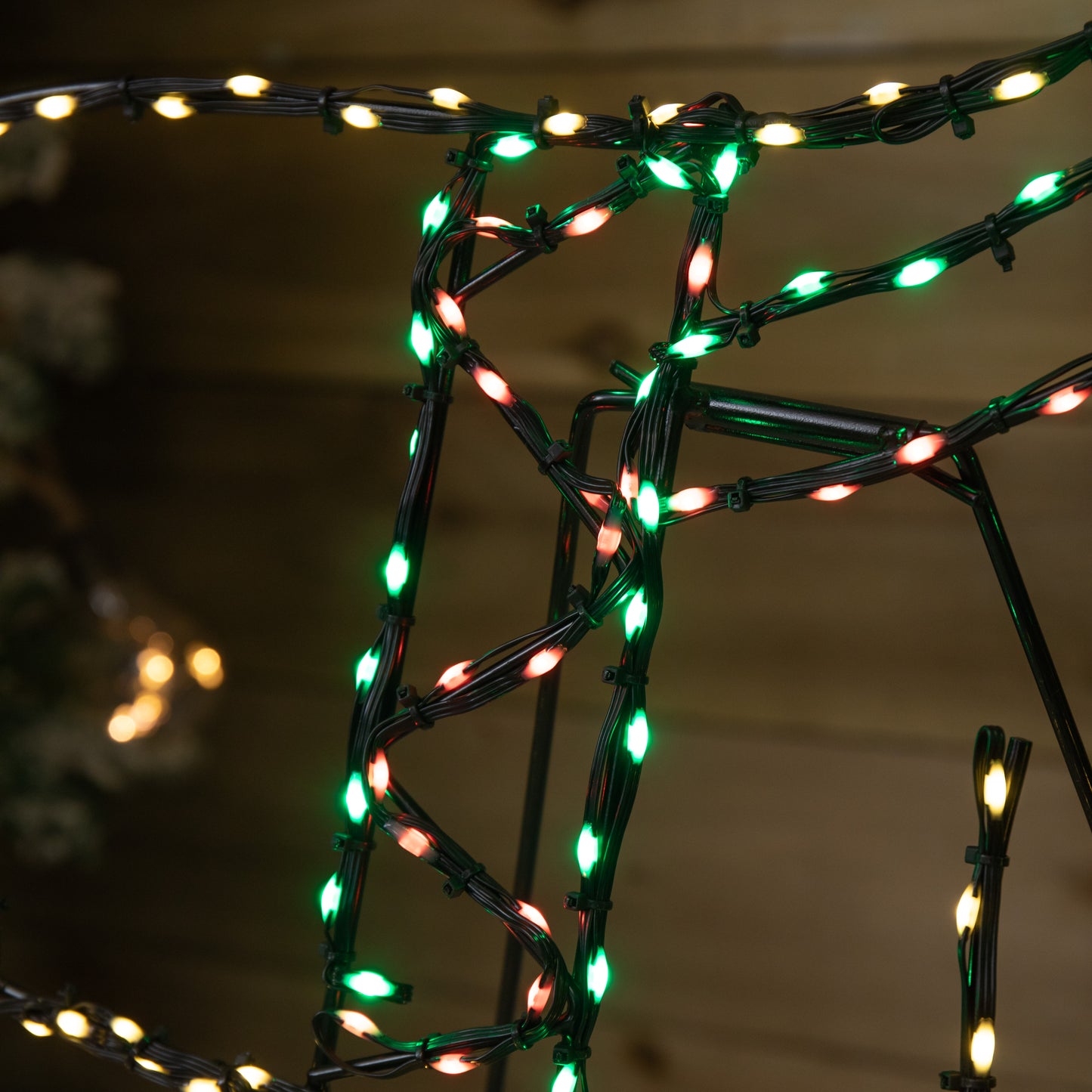 1.4m x 86cm Light up FlexiBrights Standing Christmas Reindeer with 420 Multi-Coloured LEDs