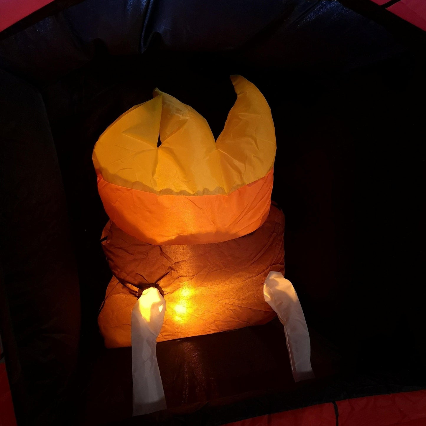 Premier Christmas 2M Light Up Fireplace Inflatable with Festive Elf and Presents