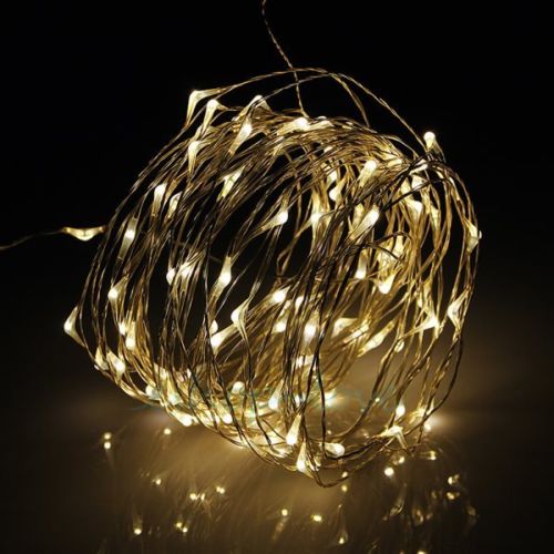 300 LED 2.5m Festive Indoor Outdoor Christmas Tree Dewdrop Lights in Warm White