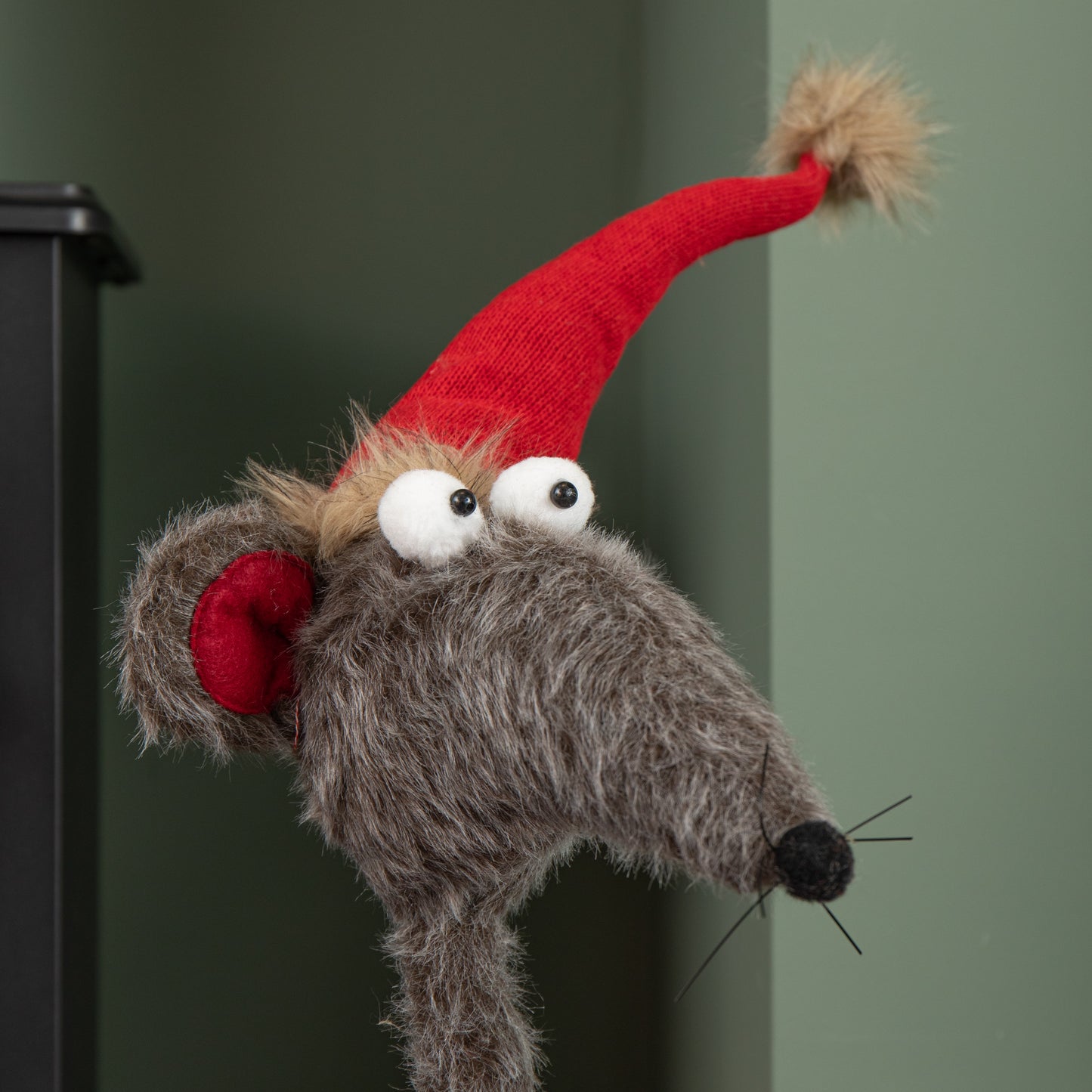 67cm Grey Plush Sitting Rat A Louis Christmas Decoration