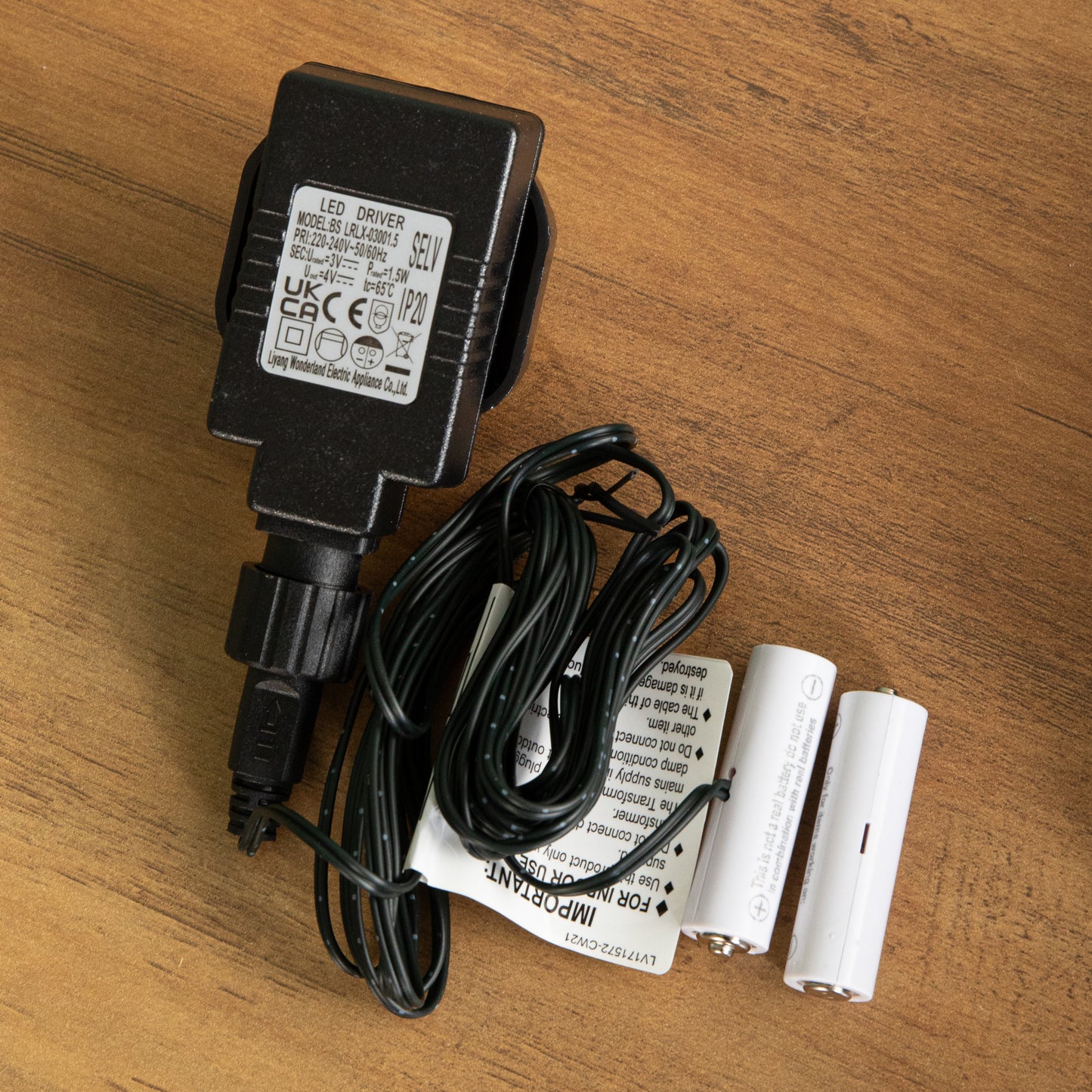 2 x AA Battery Replacement Plug in Power Adapter