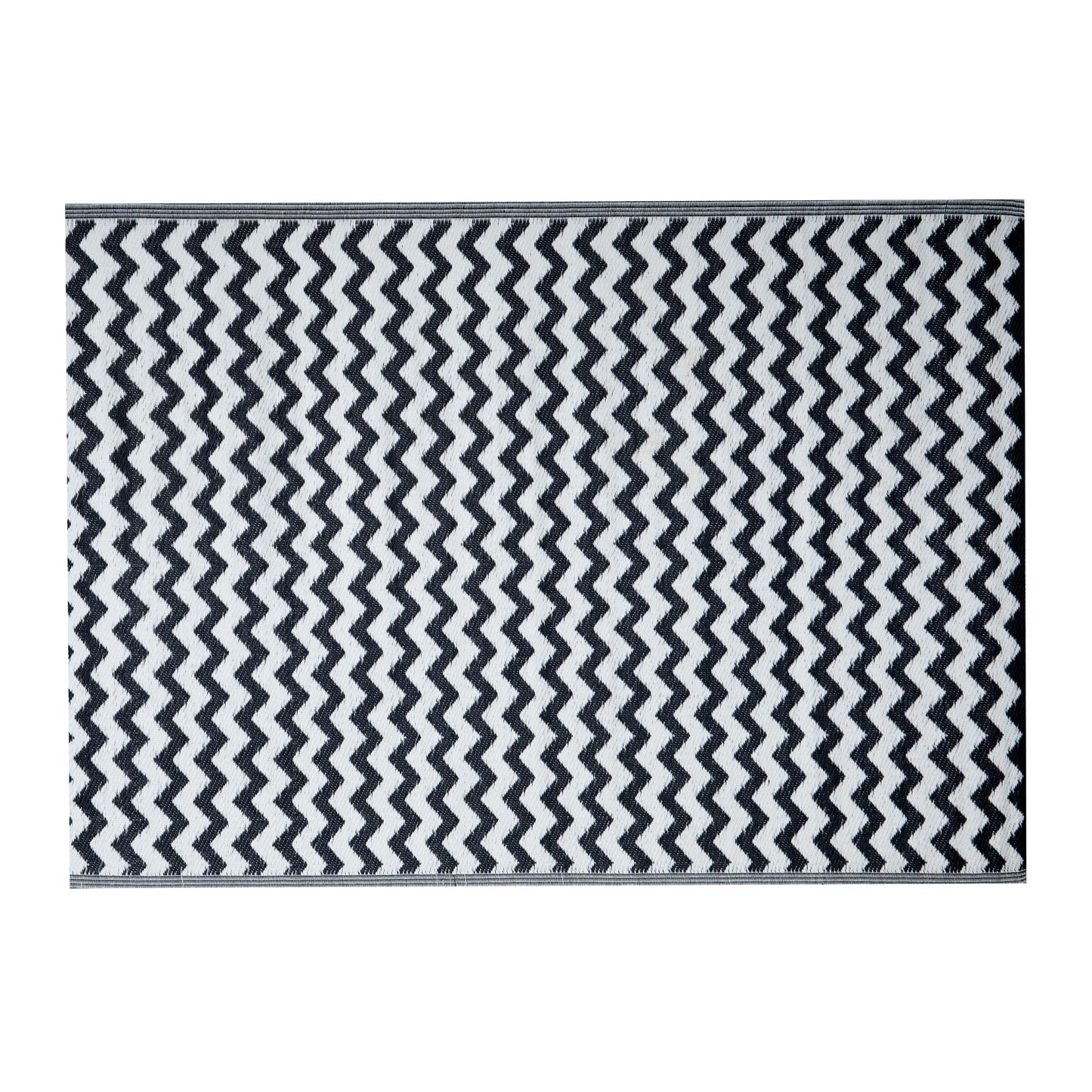 1.5m x 2.1m Atlantis Large Outdoor Alfresco Patio Rug Mat in Onyx