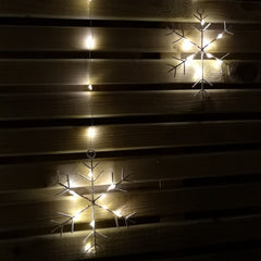 1.2m Battery Operated Snowflake Curtain Christmas Lights with 147 Warm White LEDs