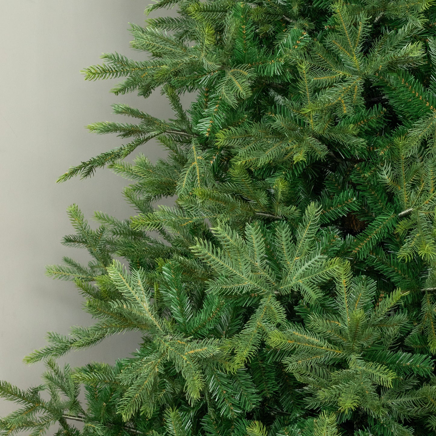 8ft (2.4m) Real Look Green Grandis Fir Christmas Tree with Metal Stand