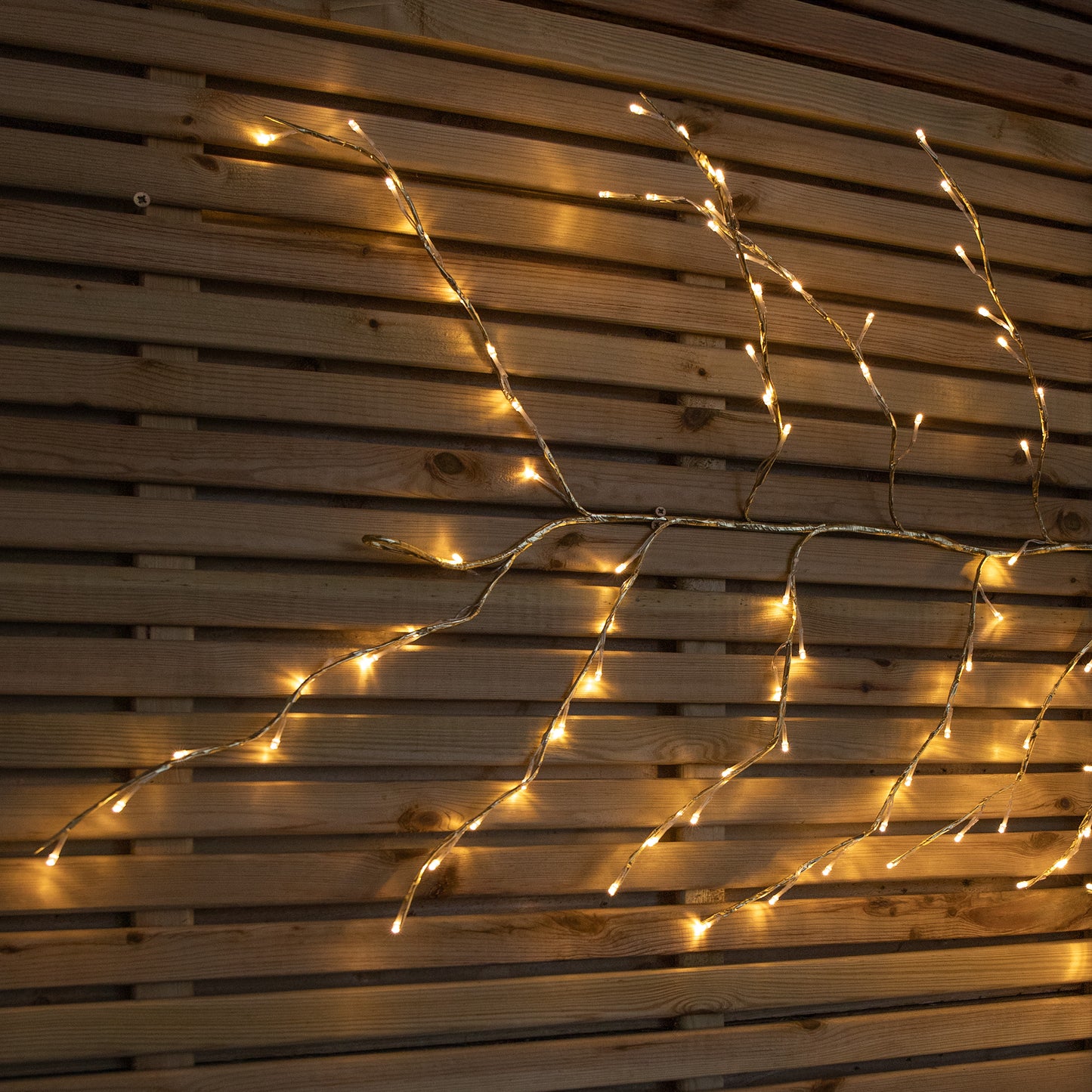 3m Light up Gold Christmas Garland Branch with 288 Warm White LEDs