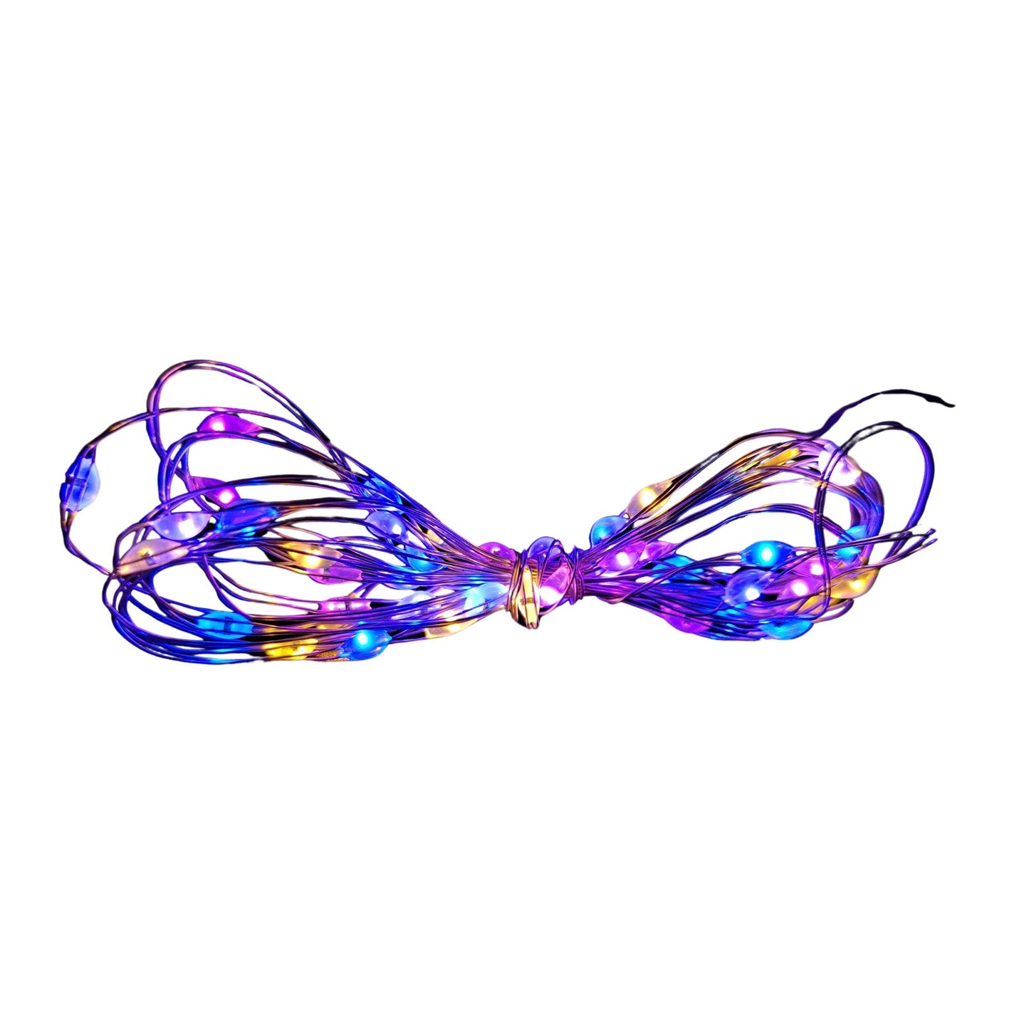 100 LED 5m Premier MicroBrights Indoor Outdoor Christmas Multi Function Battery Operated Lights with Timer on Pin Wire in Rainbow