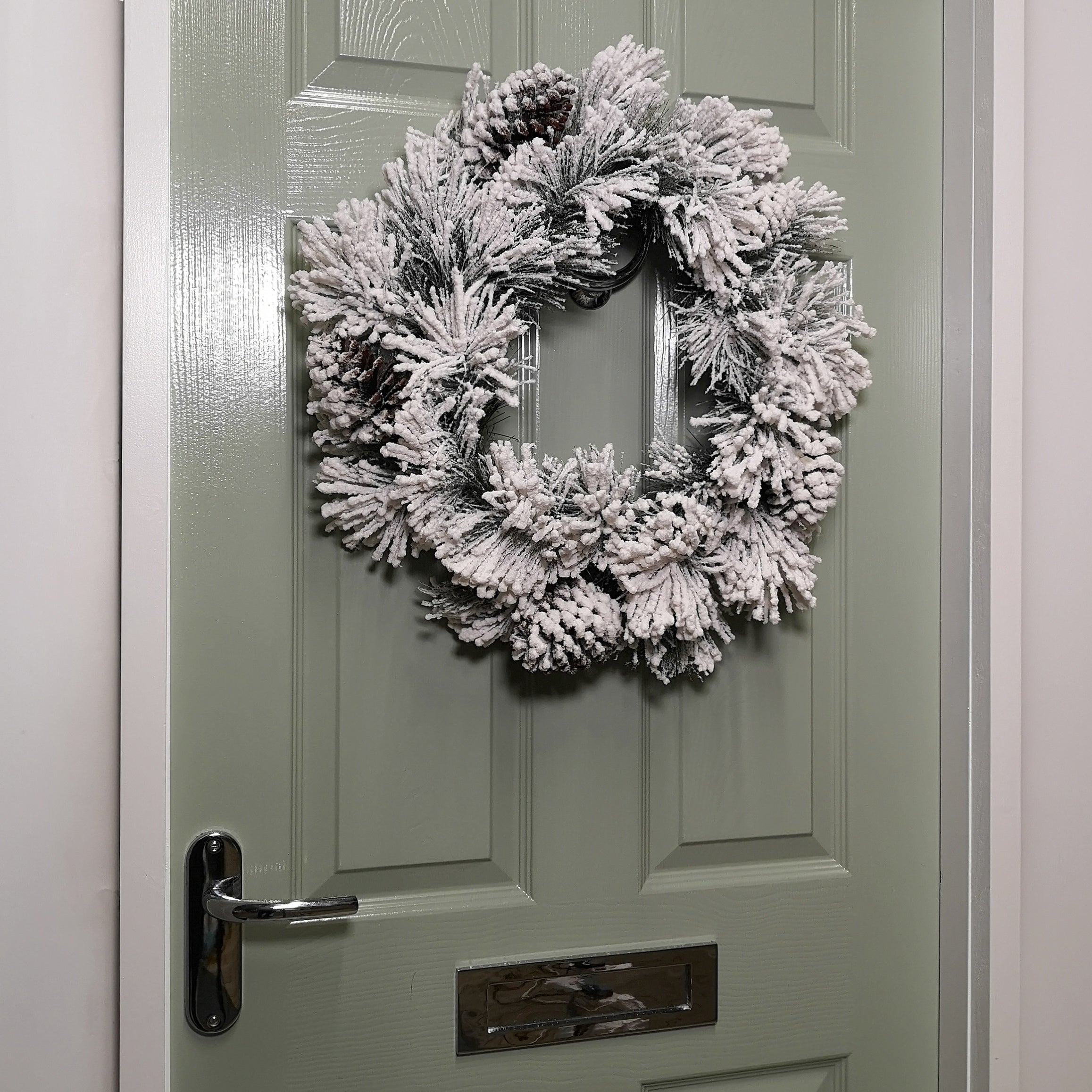 50cm Premier Christmas Snow Flocked Door Wreath