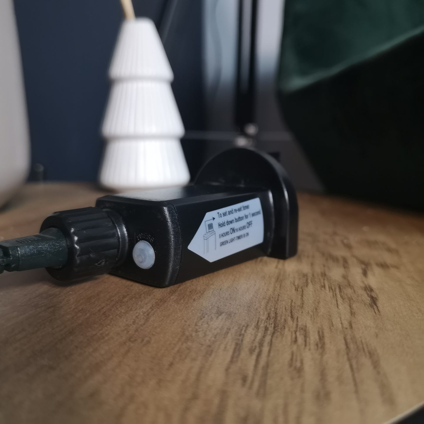 1.8m Warm White LEDs Green Garland Wire Light Christmas Decoration with Timer