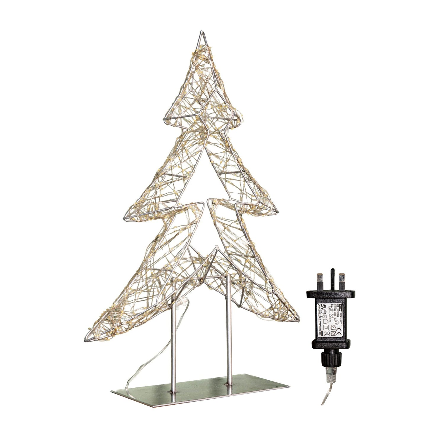 47cm Light up Dewdrop Christmas Tree on Metal Stand with 720 Warm White LEDs