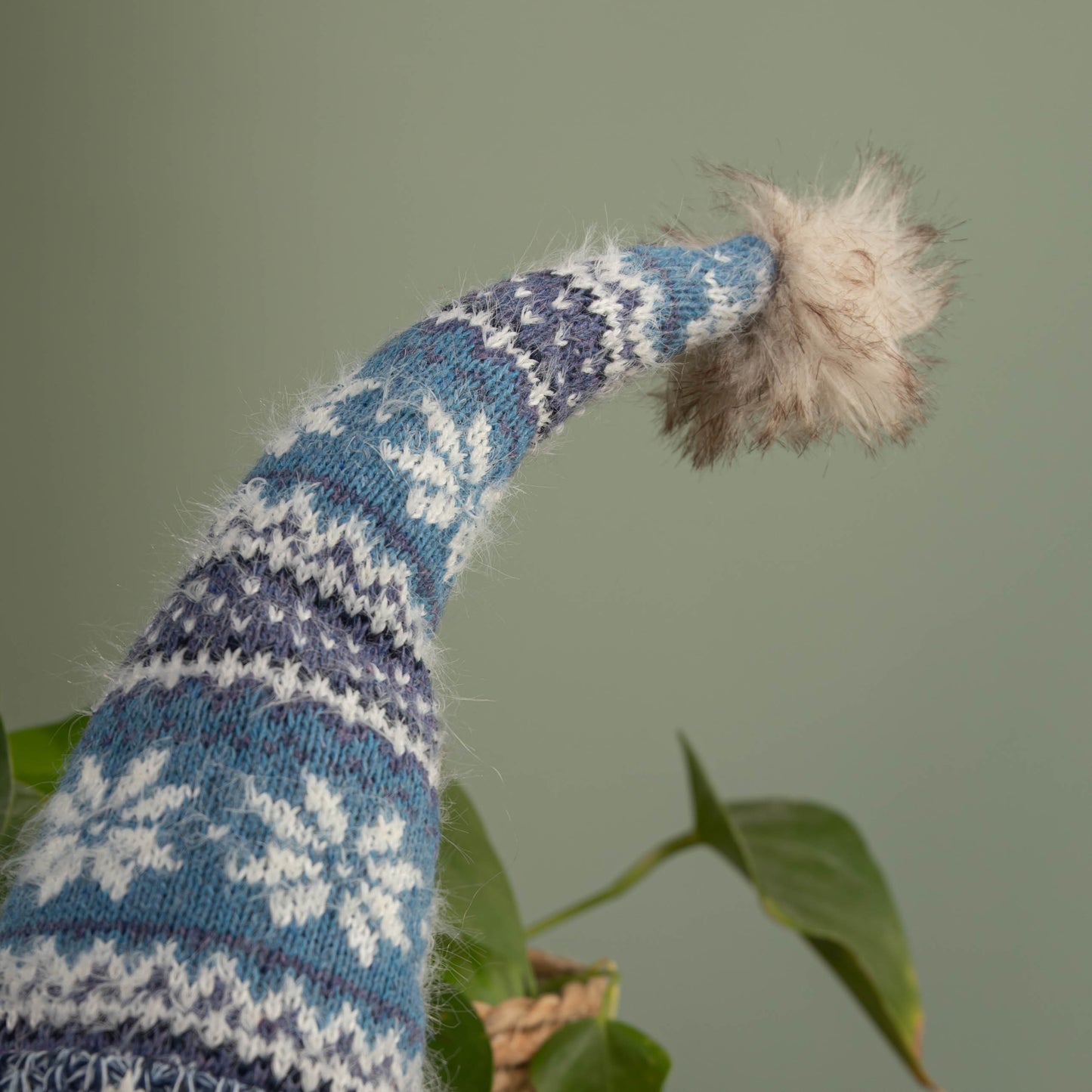 55cm Battery Operated Light up Blue Christmas Gonk with Dangly Legs & Snowflake Hat