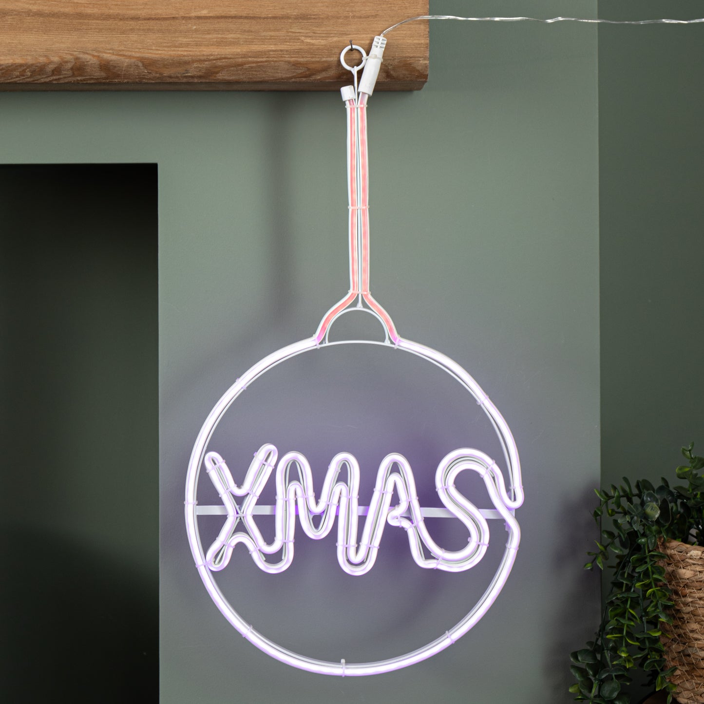 51cm x 30cm Light up Neon Flex Christmas Bauble with Multi-Coloured LEDs