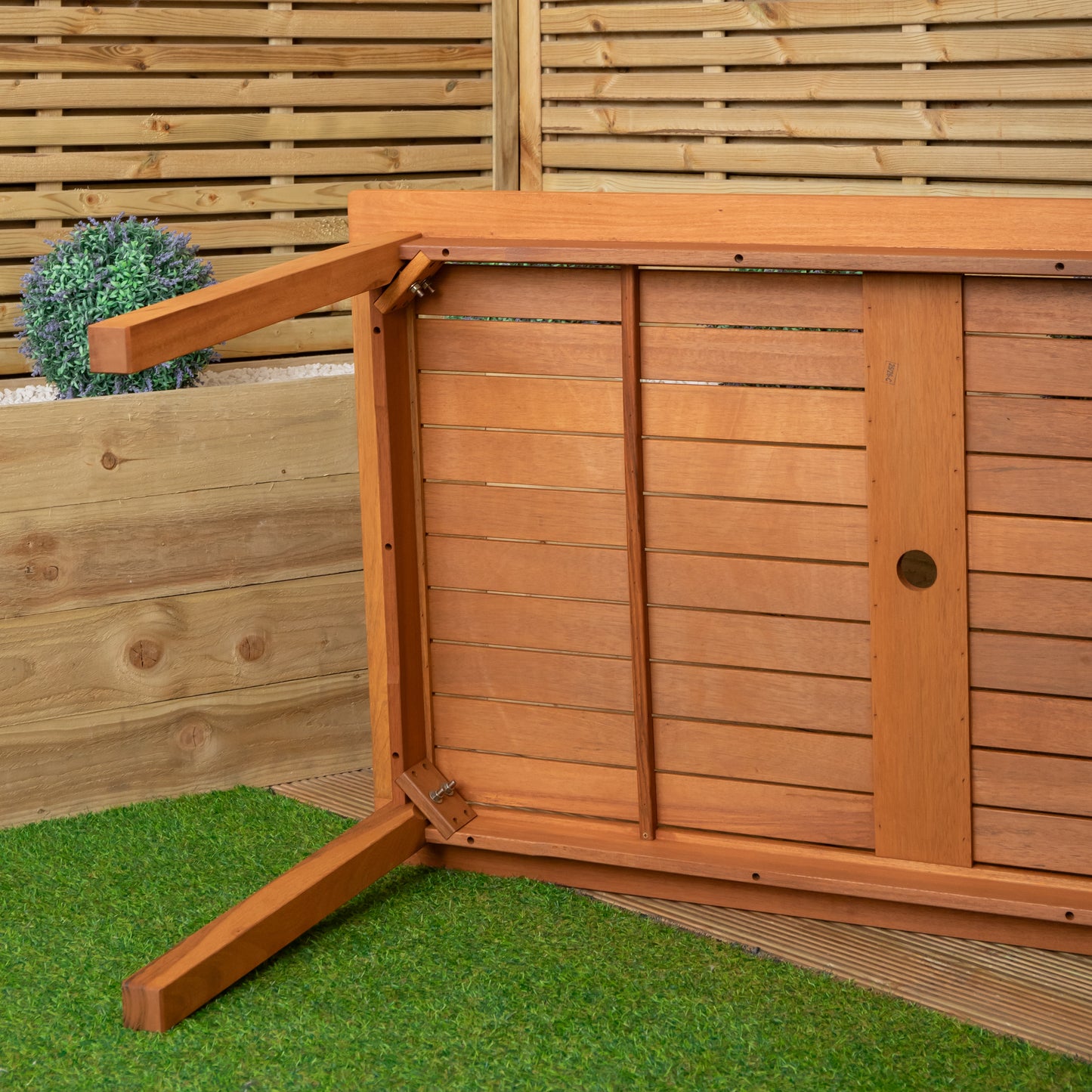 Grasmere Outdoor 6 Person Rectangular Wooden Garden Patio Table