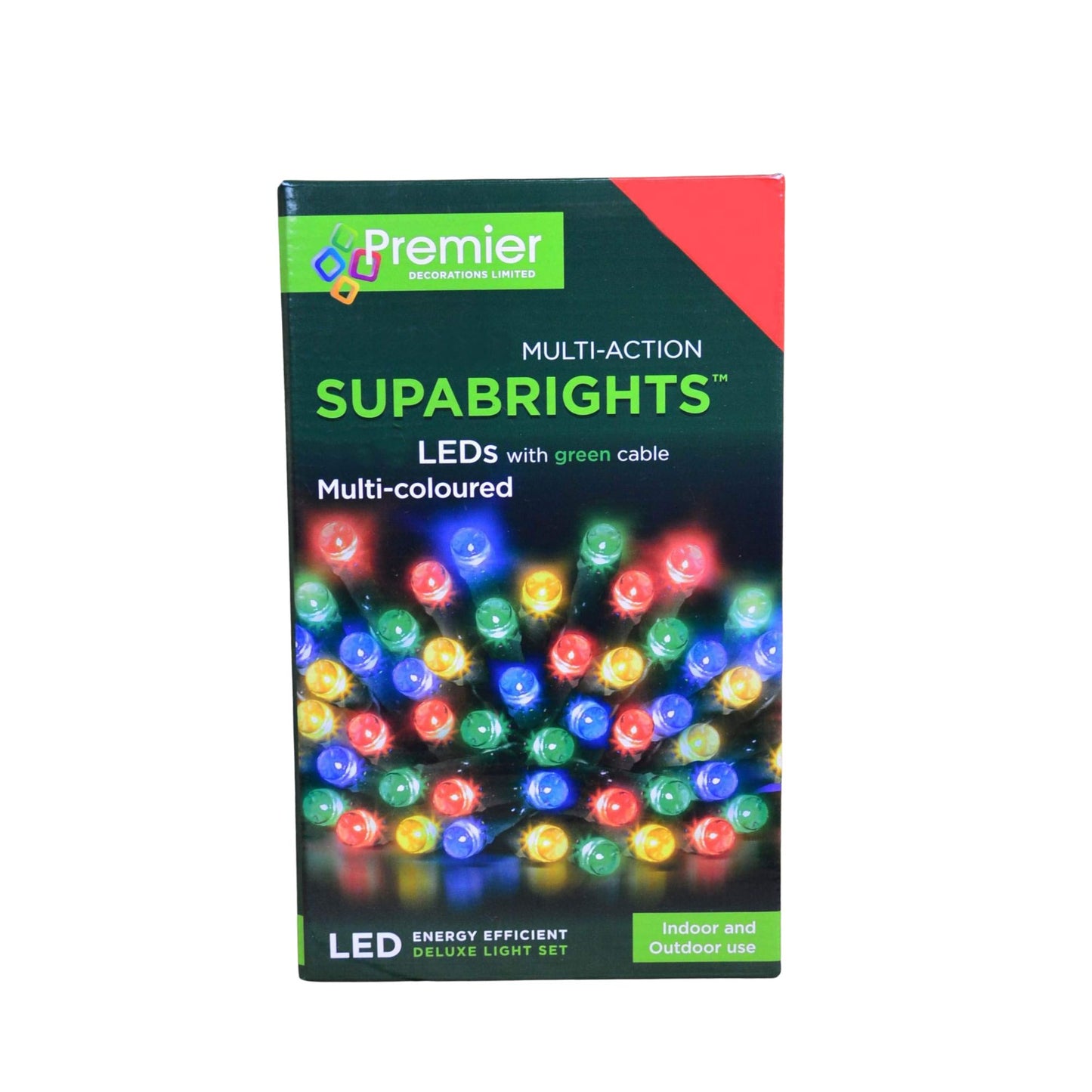 380 LED 23m Premier Christmas Outdoor 8 Function Timer Lights in Multicoloured