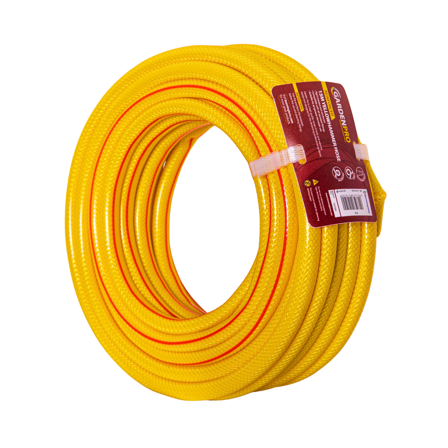 15m Pro Gold Kink Resistant Reinforced Garden Hose Pipe
