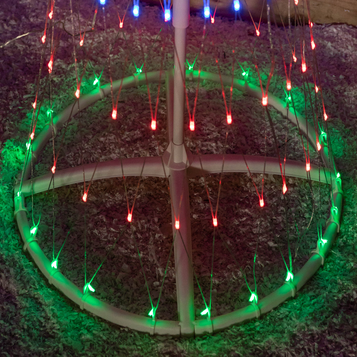 1.8m Light up Christmas Cone Tree with 220 Multi-Coloured LEDs and Timer Function