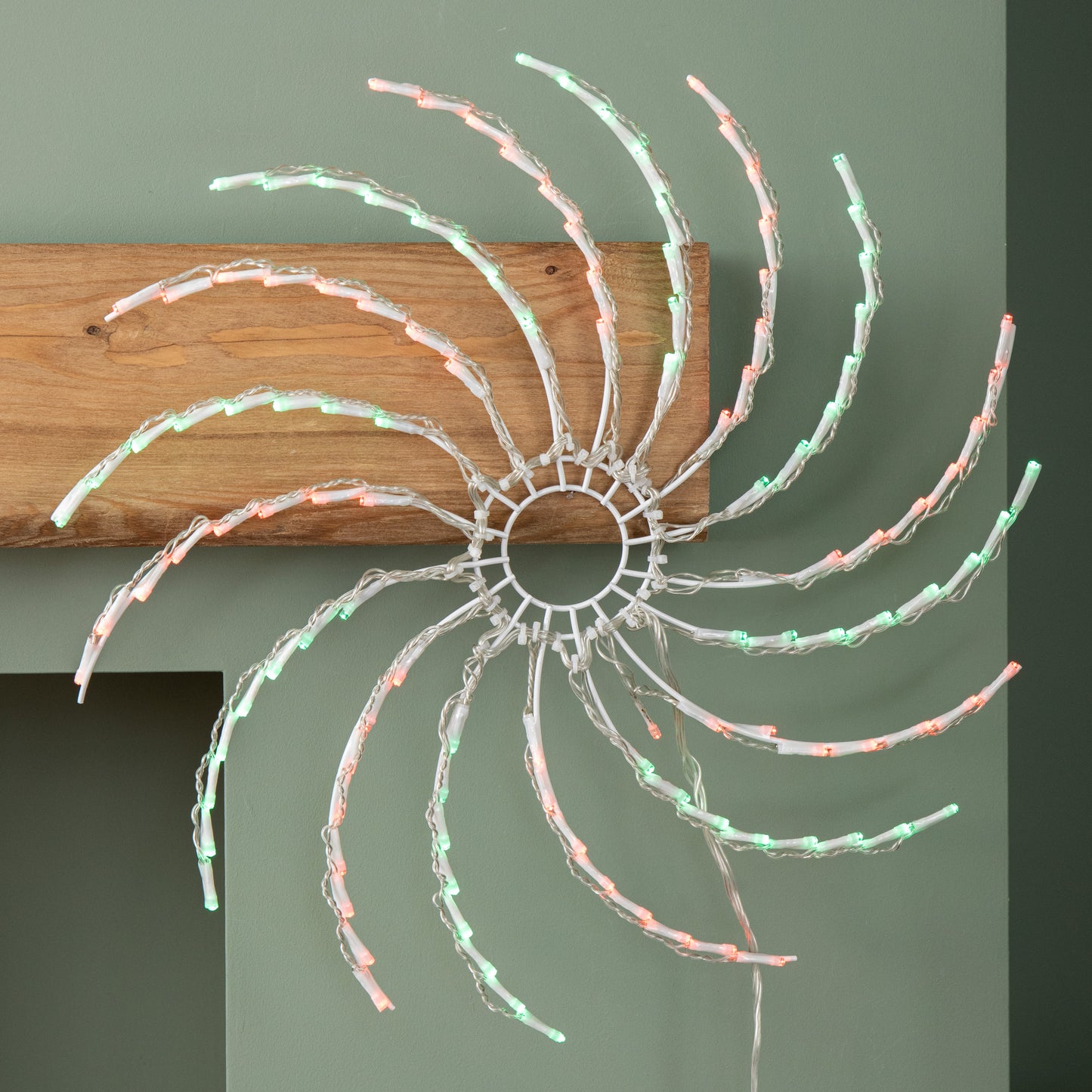 50cm Light up Christmas Spinner Decoration with 128 Red and Green LEDs