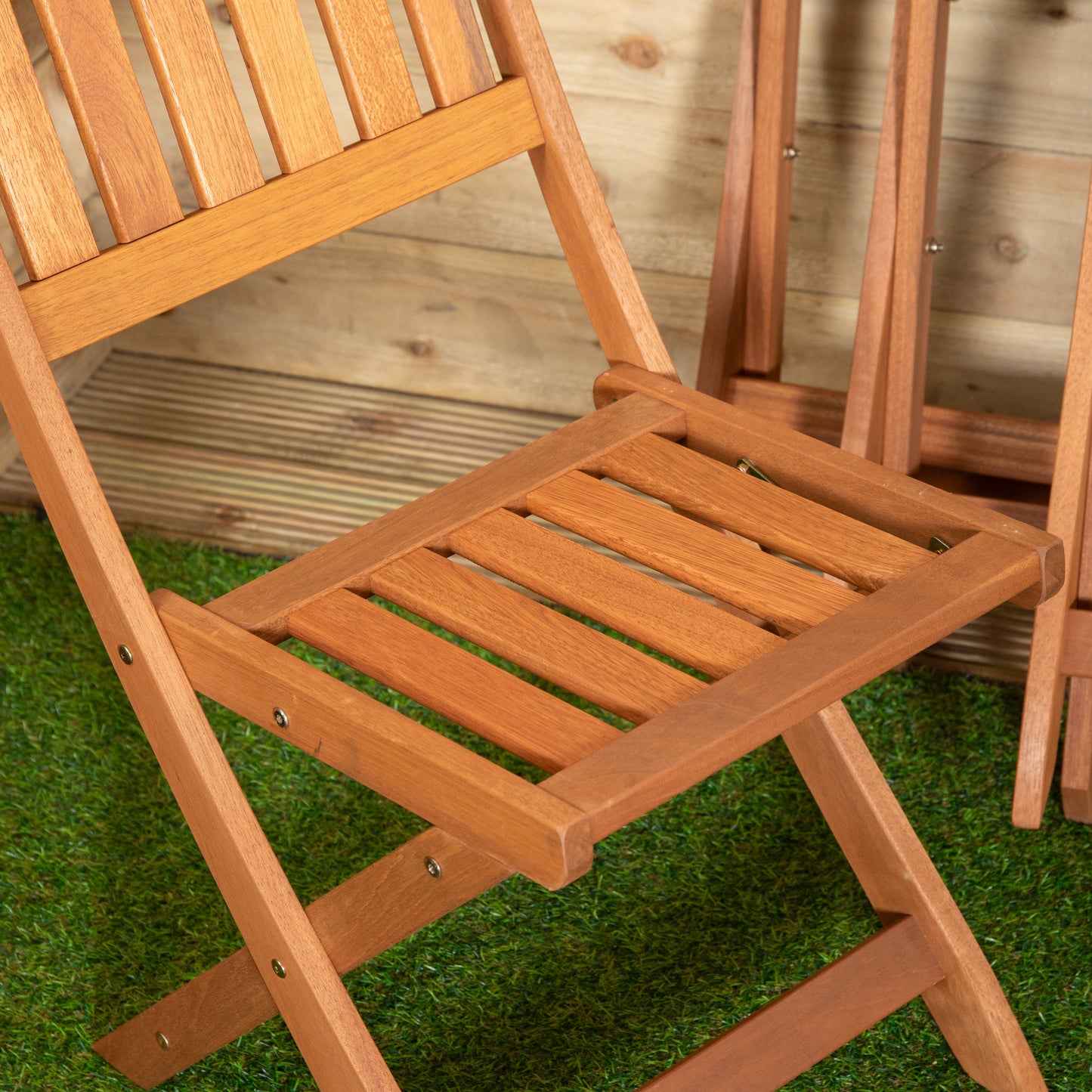 Set of 4 Bowness Outdoor Garden Patio Wooden Folding Chairs
