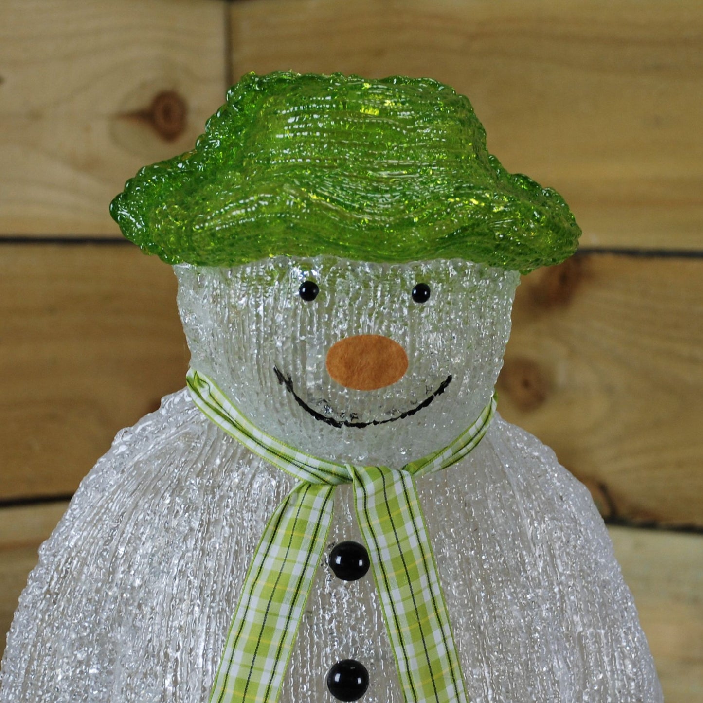 55cm Light Up Acrylic Snowman Christmas Decoration with 100 Ice White LEDs