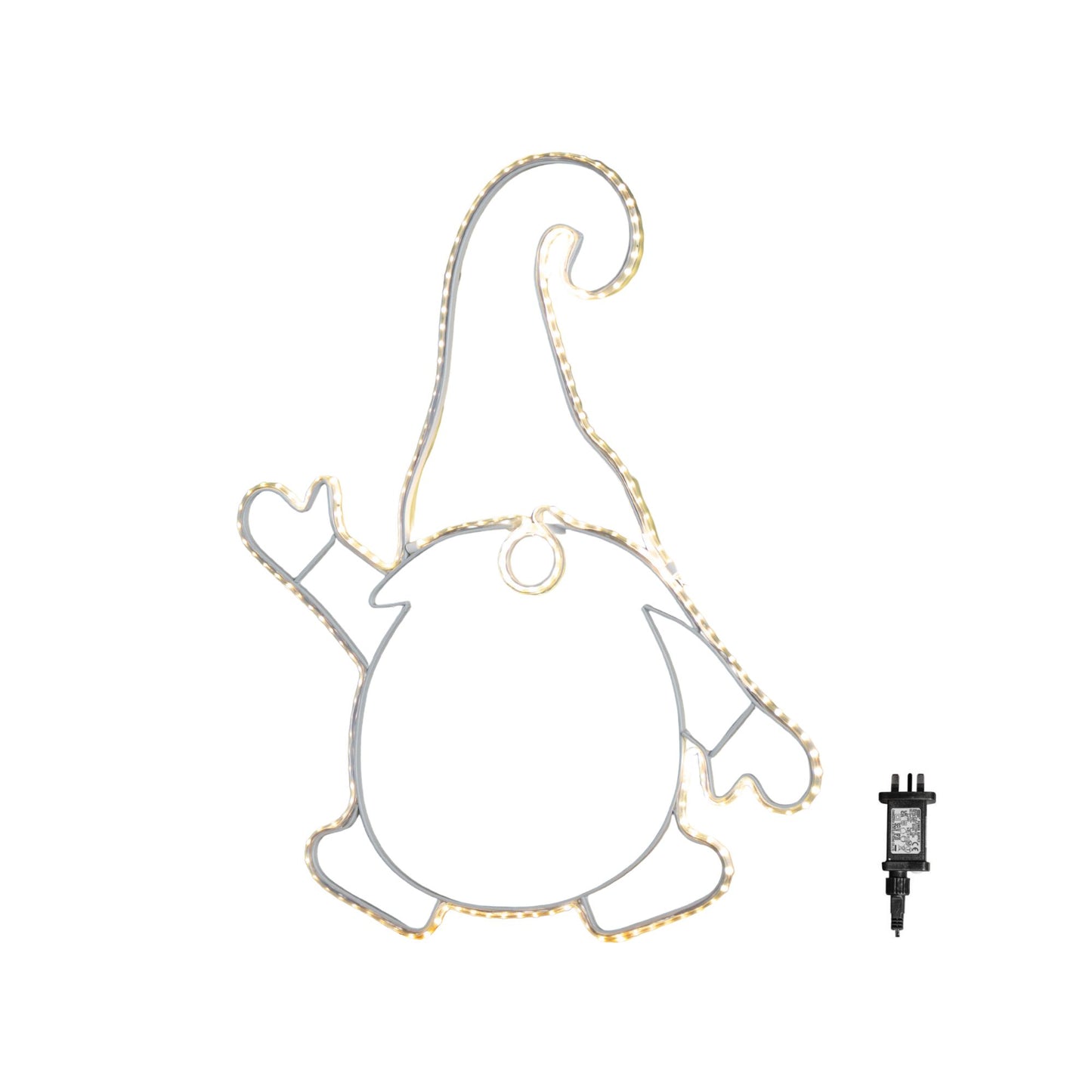 46cm Light up Hanging Christmas Gonk Silhouette with 205 Warm White LEDs