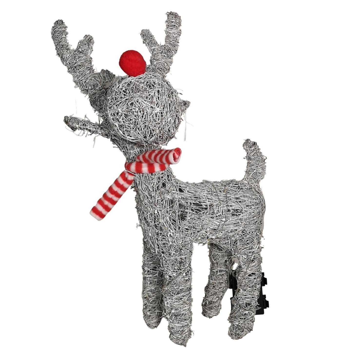 51cm Battery Operated Rattan Woven Blitzen Reindeer with Warm White LEDs