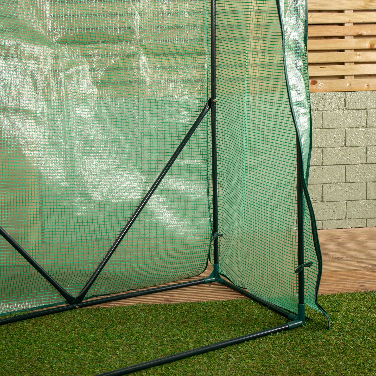 1.5m x 1m Outdoor Greenhouse for Plants with Steel Frame and Protective PE Cover