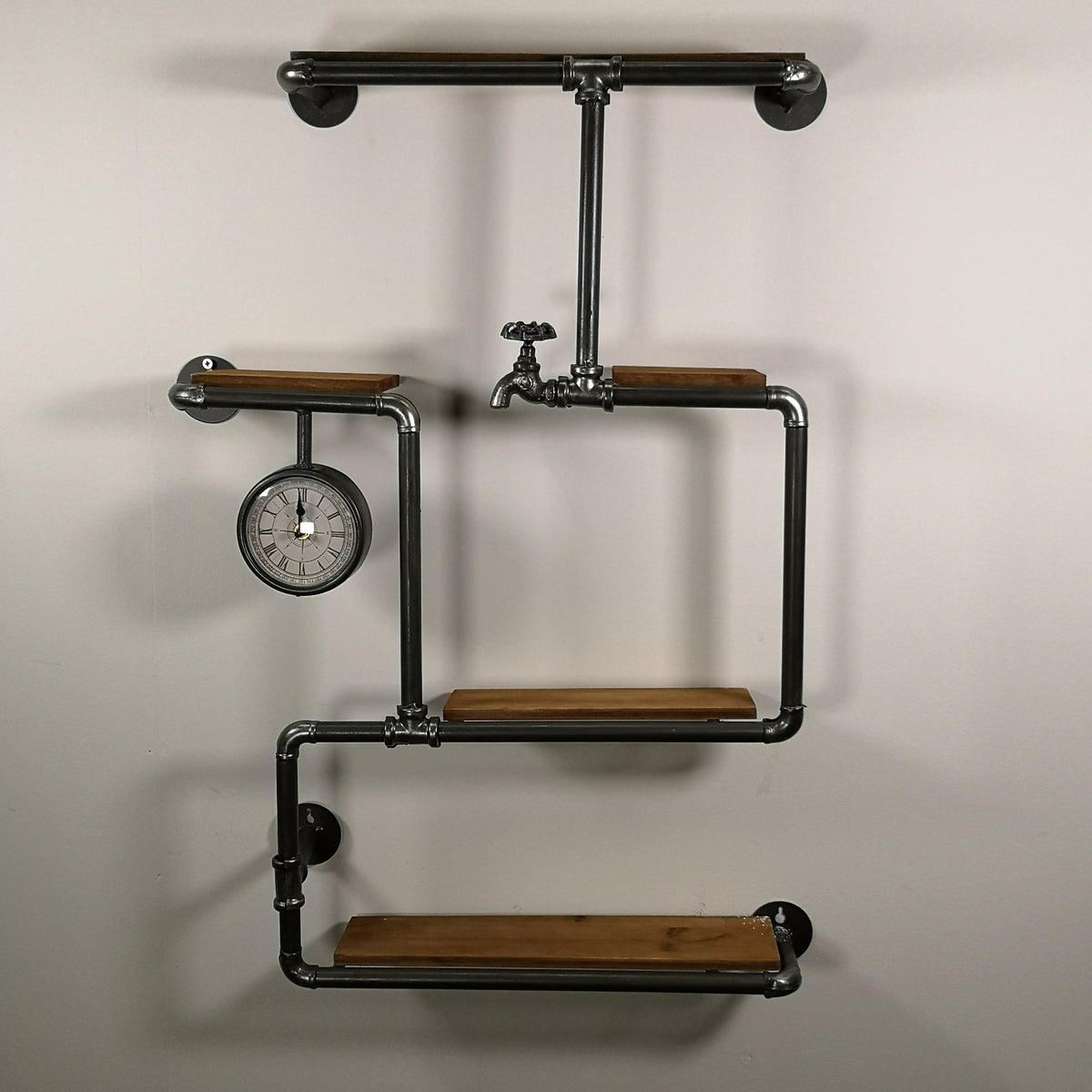 85cm Industrial Style Pipe Shelves Tiered Shelving Unit Cheaper Online