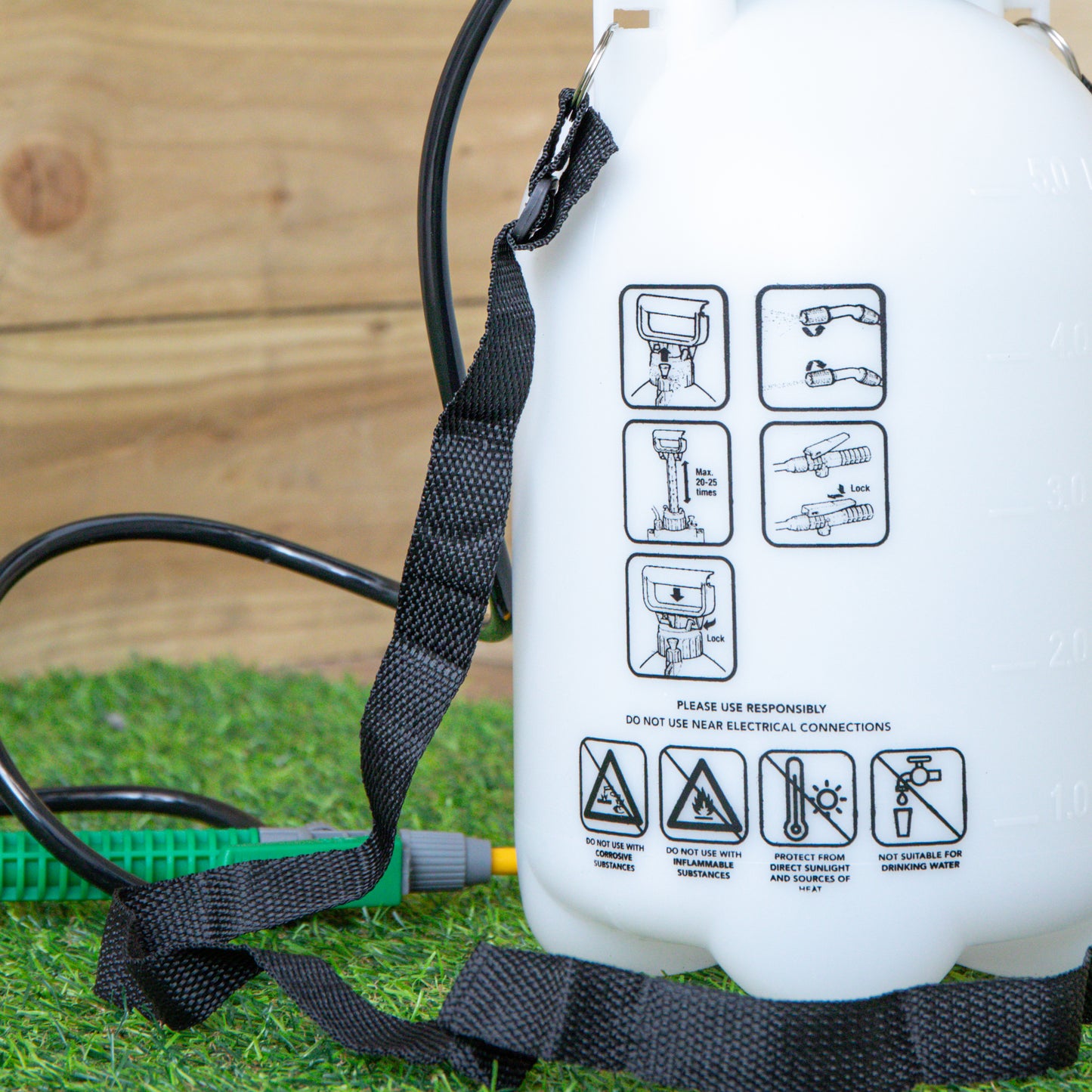 5 Litre Garden Pressure Sprayer with Shoulder Strap for Weeds or Fertiliser