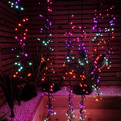 480 LED Outdoor Fairy Lights Tree Cascade Garden Christmas Decoration in Multicoloured
