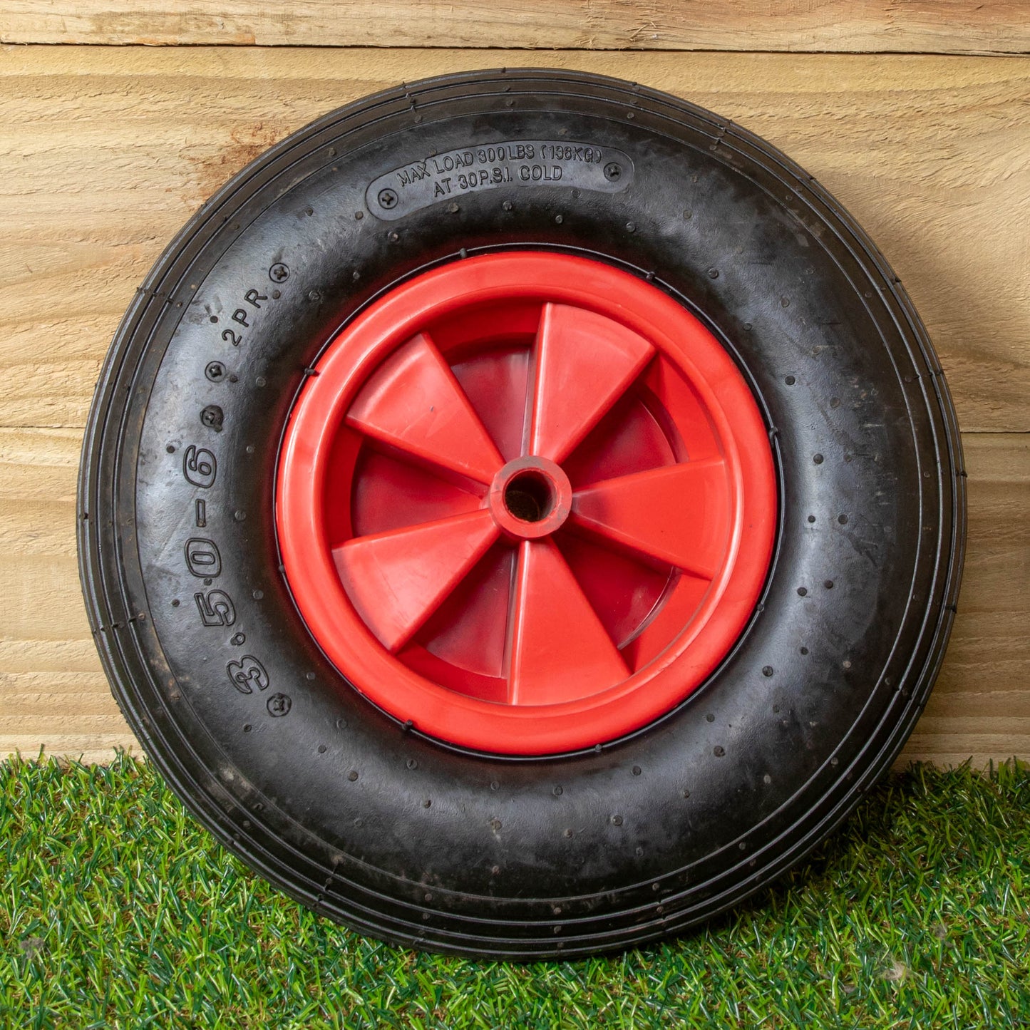 Replacement 13" x 3" Pneumatic Garden Wheelbarrow Wheel With Axle