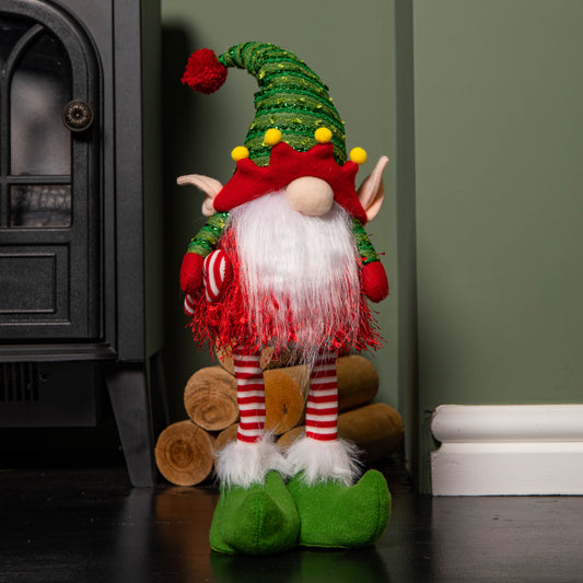 46cm Battery Operated Light up Standing Christmas Elf Gonk with Warm White LEDs