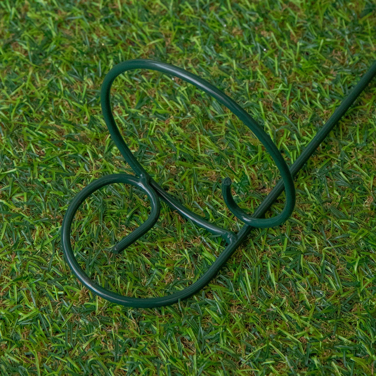 6 Pack of 12 x 38cm Dark Green Urban Metal Herbaceous Garden Plant Support Rings