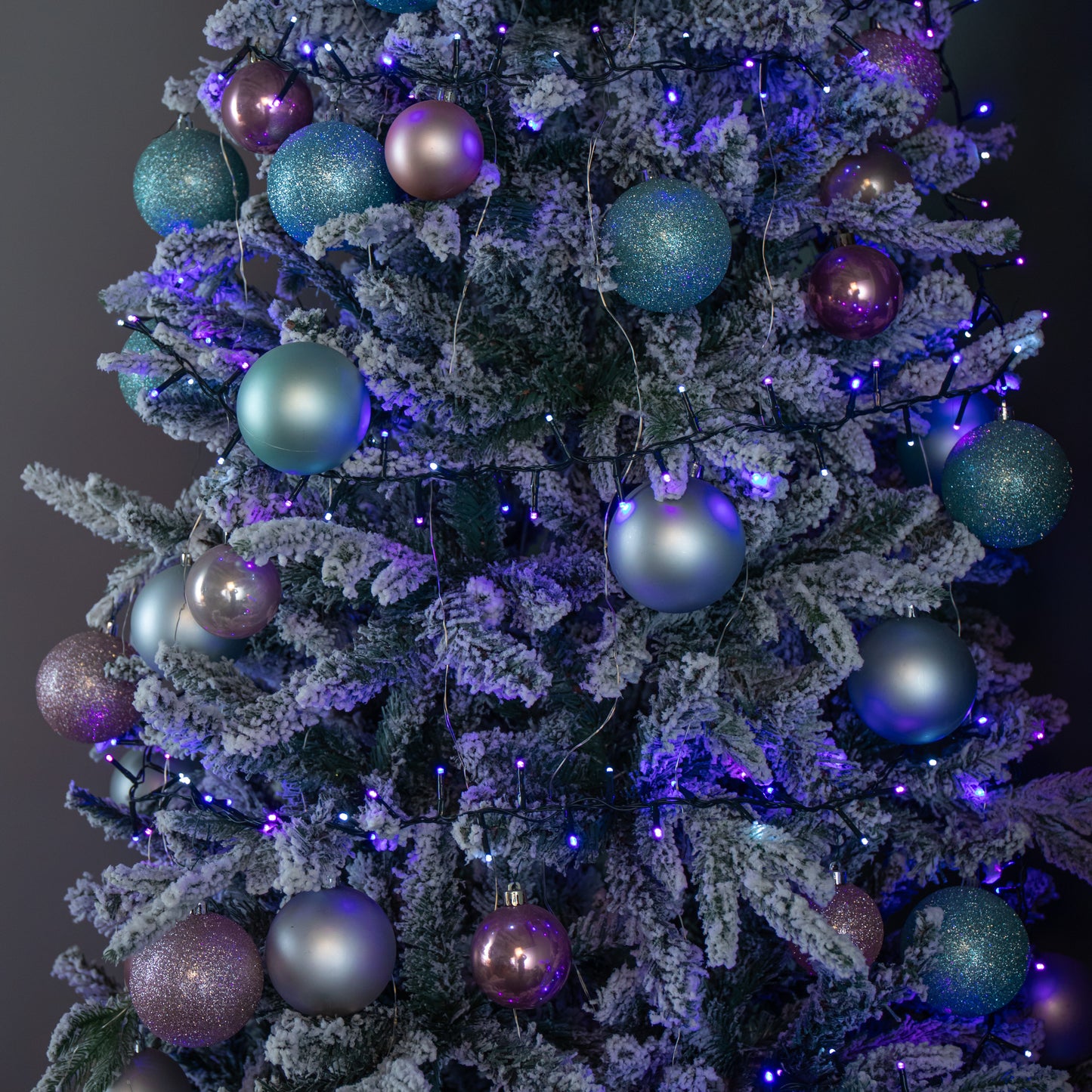 12.5m 500 LED TreeBrights Christmas String Lights with Timer in Blue, Purple & White