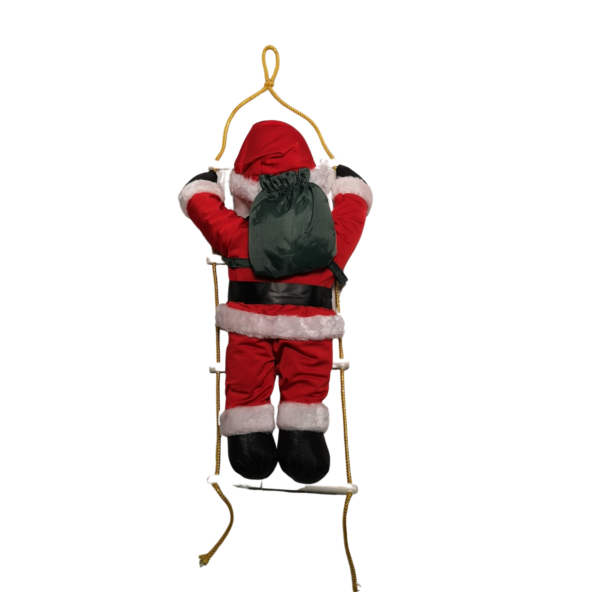 60cm Hanging Santa with Backpack Climbing Ladder Christmas Decoration