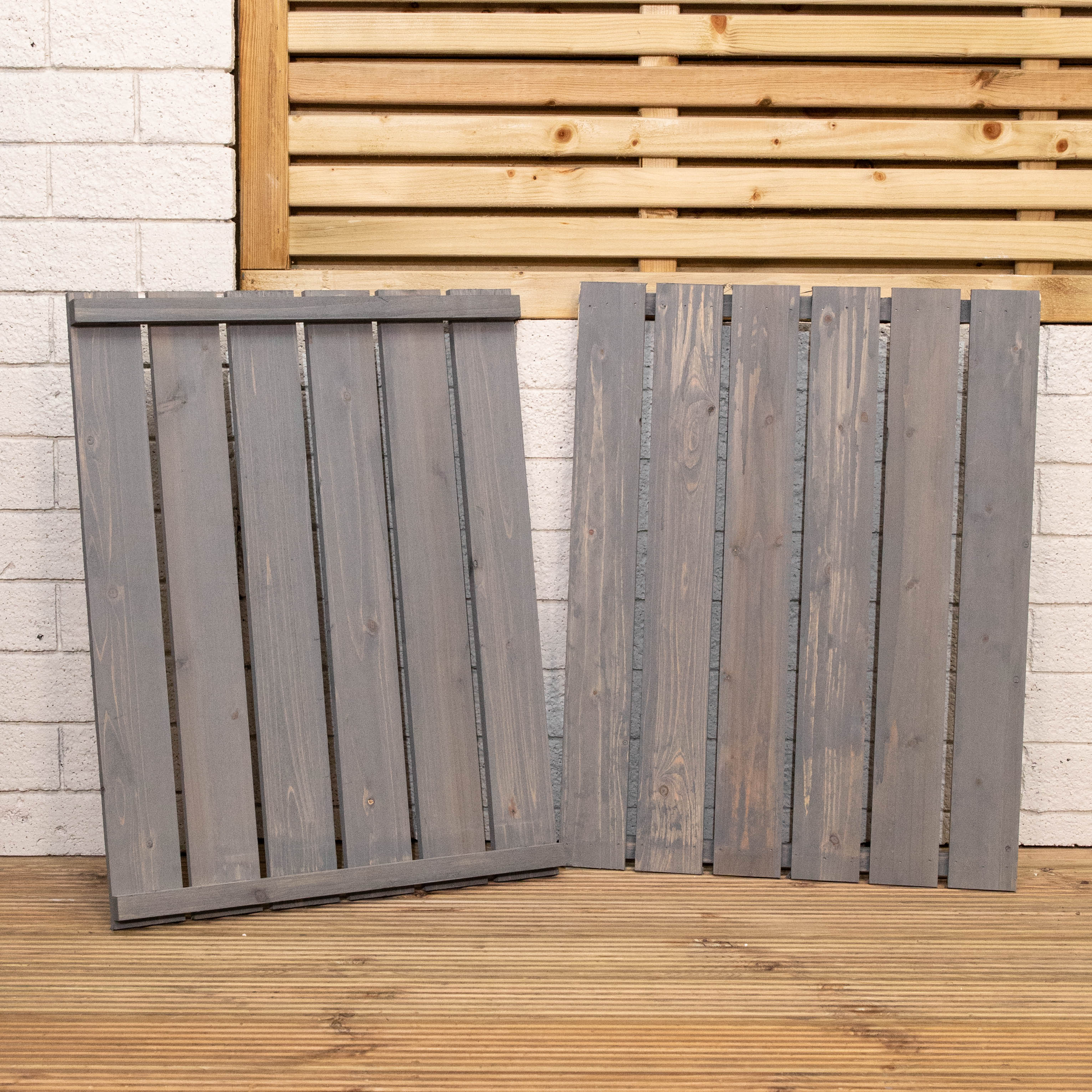 Factory Seconds: Pack of 2 Grey Washed Back Panels Only for SA-BINS2 Single Bin Storage