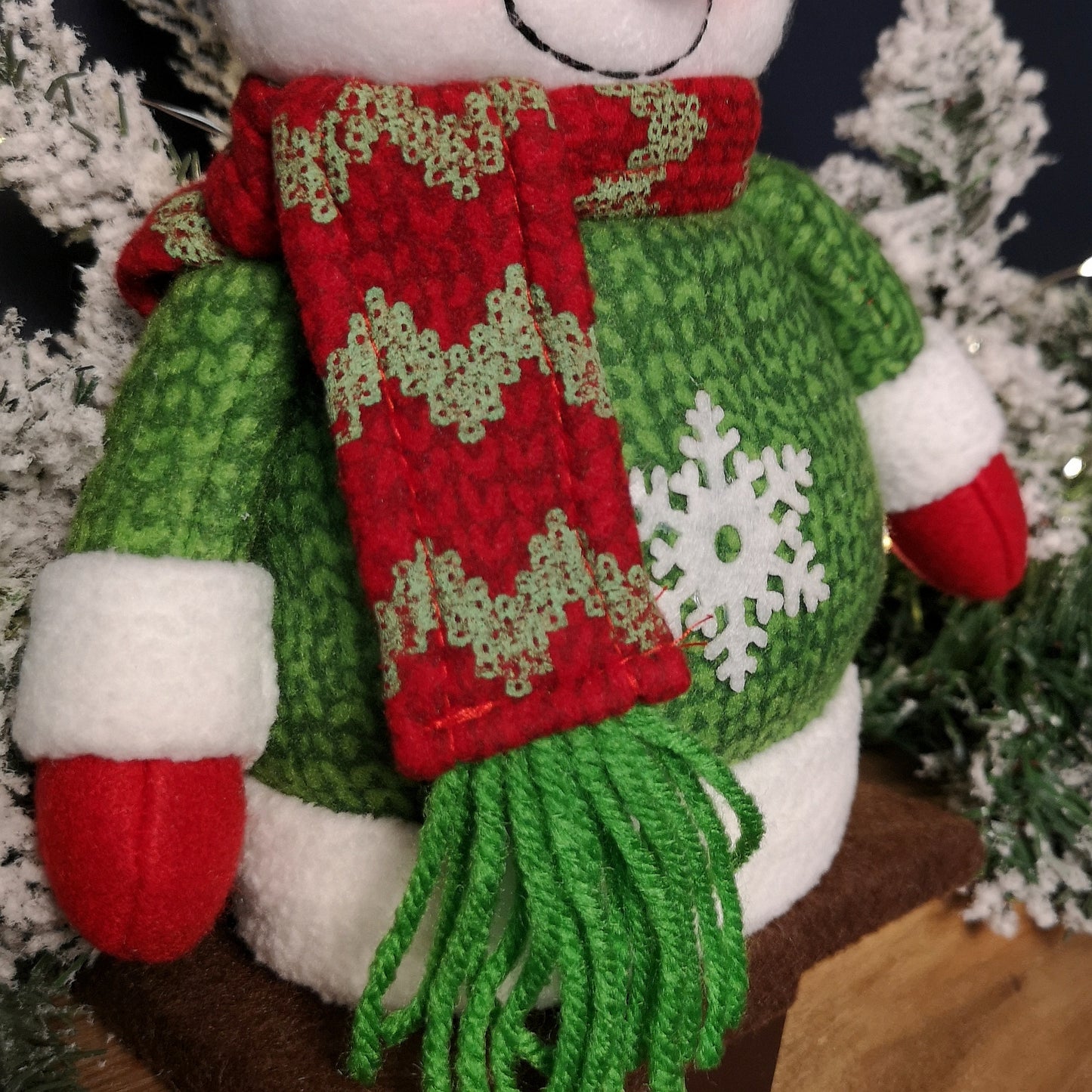 28cm Plush Christmas Snowman Stocking Holder Decoration