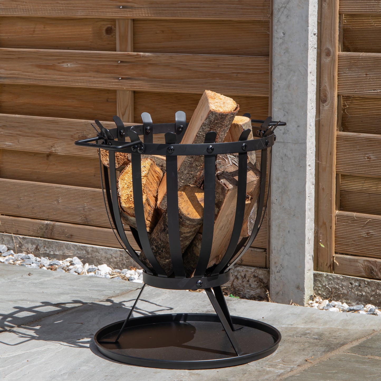 44cm Black Steel El Clasico Outdoor Garden Firebasket