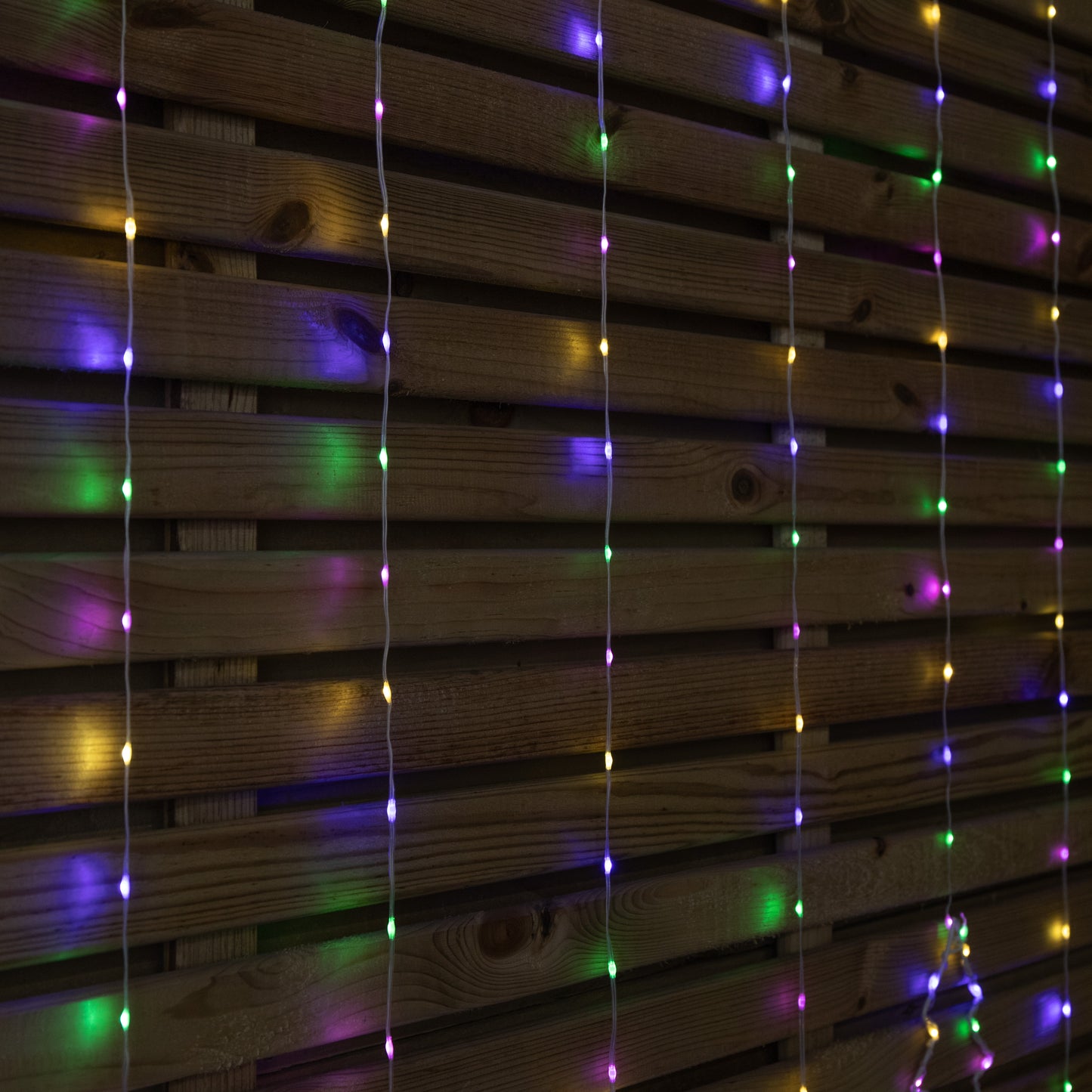 1.2 x 1.1m Christmas Window Curtain Light with 327 Multi-Coloured LEDs