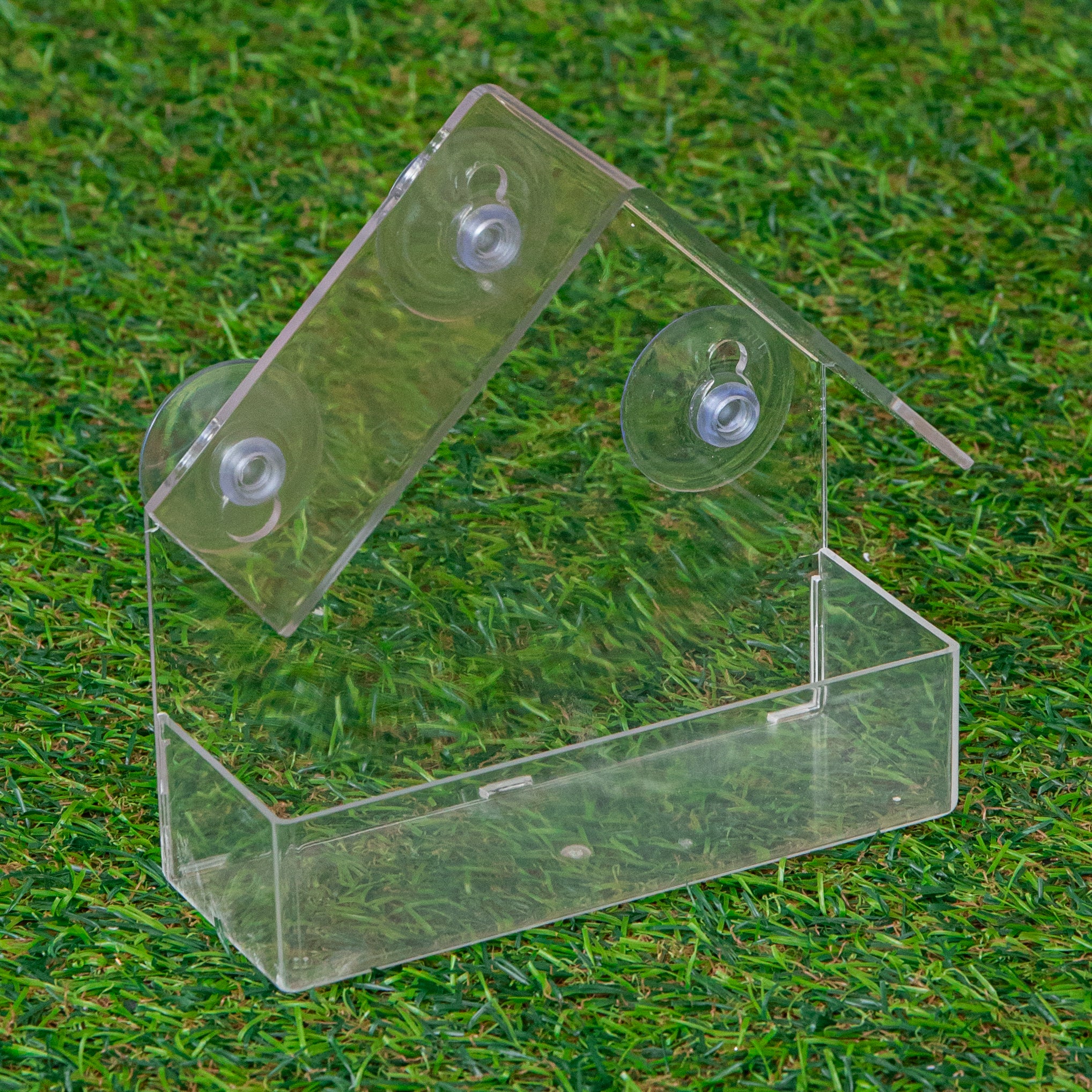 15cm Plastic Window Wild Bird Seed Feeder Box with Suction Cups