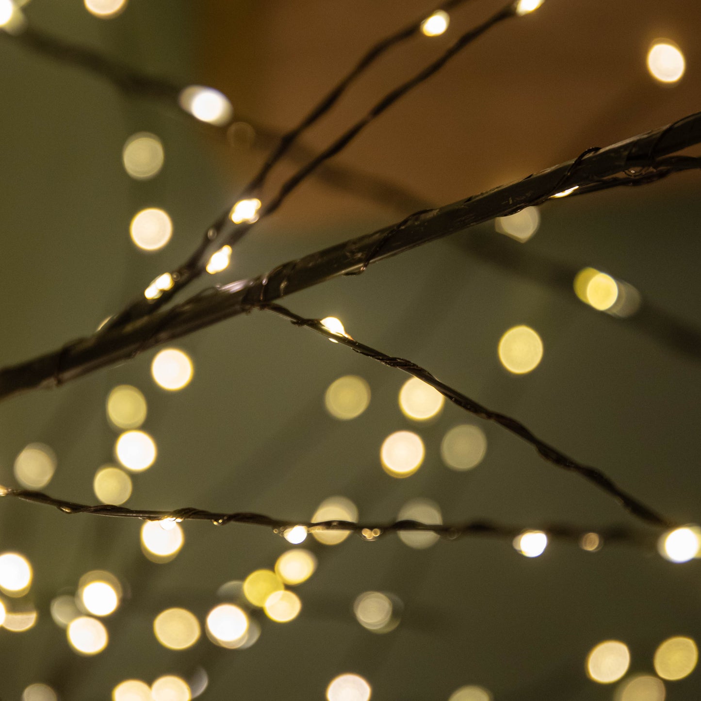 Factory Seconds: 7ft (2.1m) Light up Black Micro Dot Christmas Tree with 1700 Static & Twinkling Warm White LEDs