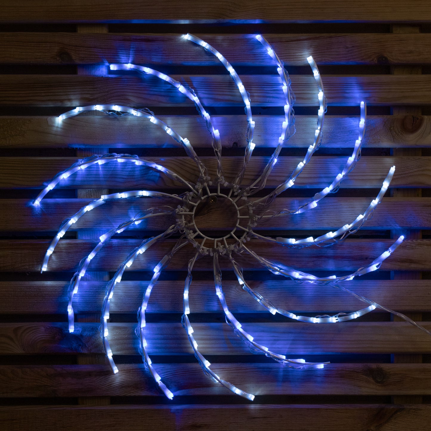 50cm Light up Christmas Spinner Decoration with 128 Blue and White LEDs
